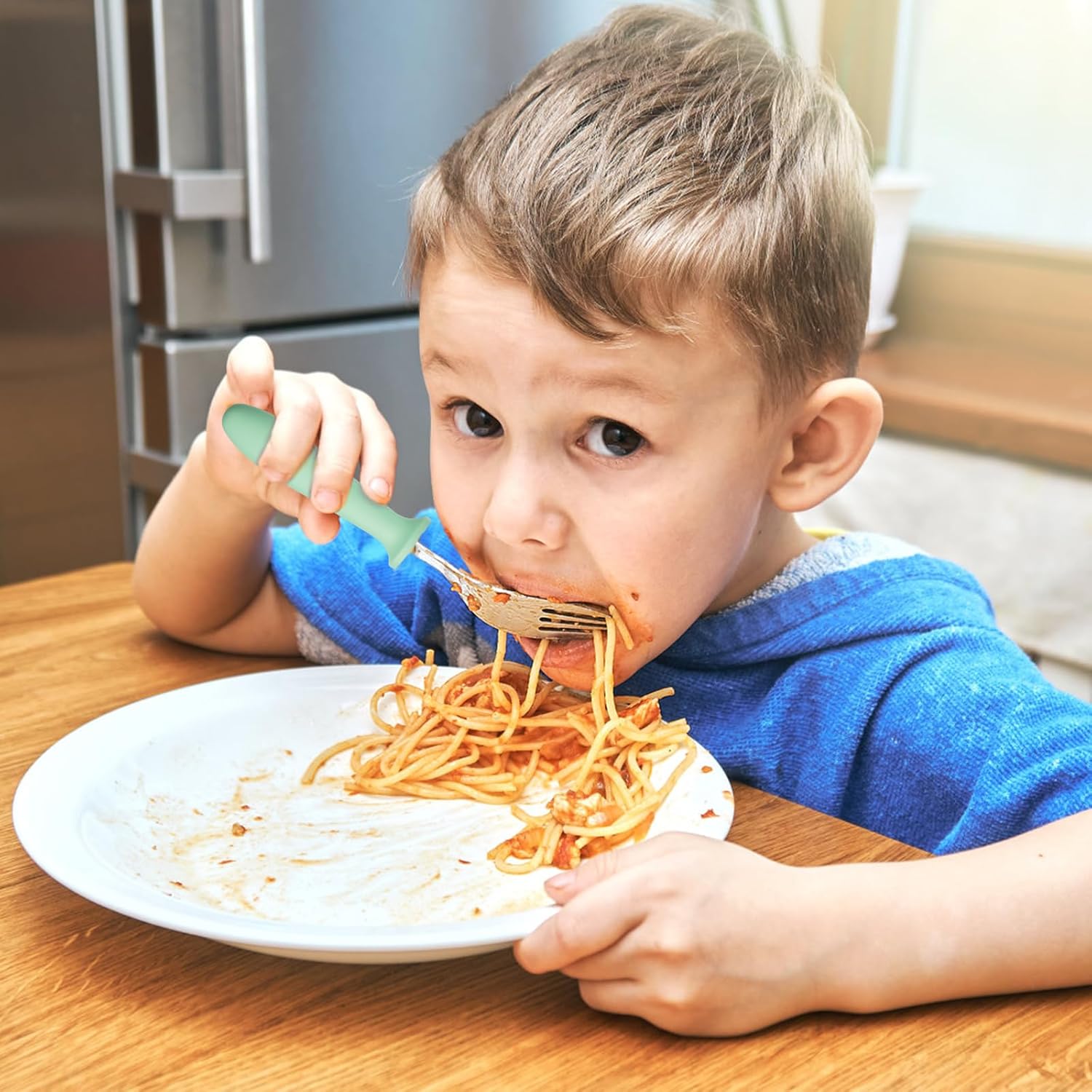 Pimoys Toddler Forks 6-Piece Set with Safe Design for Babies