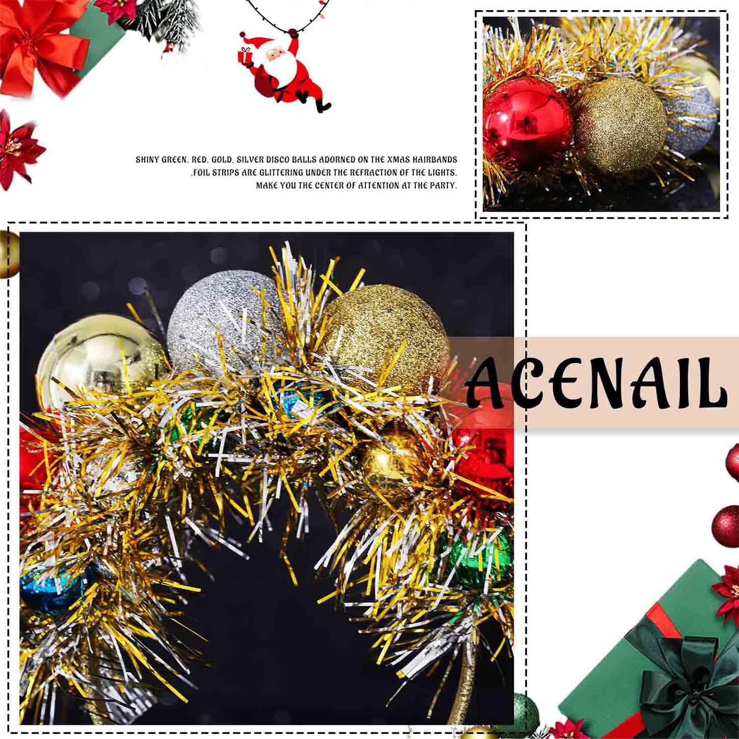 festive gold disco headband for women