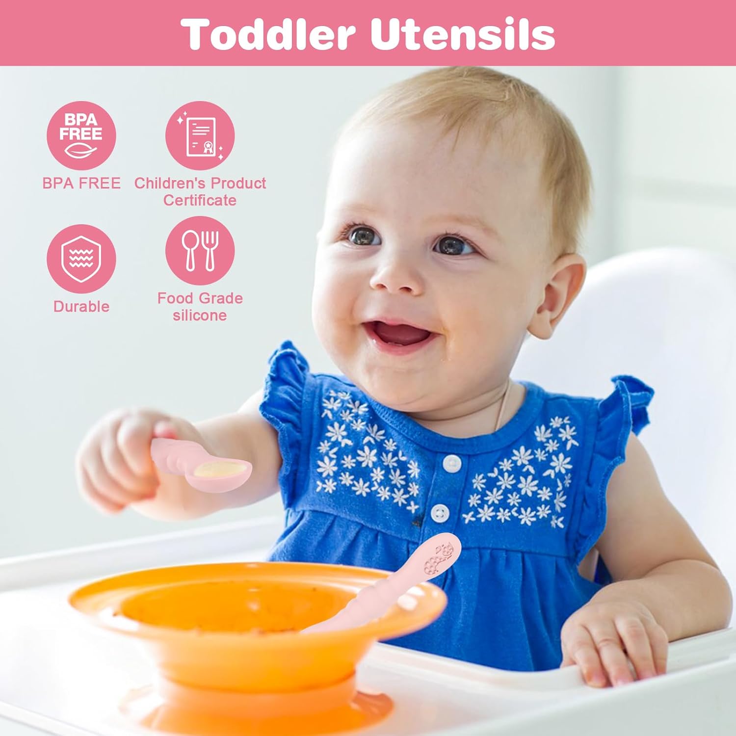 Perfect Silicone Baby Spoons for self-feeding