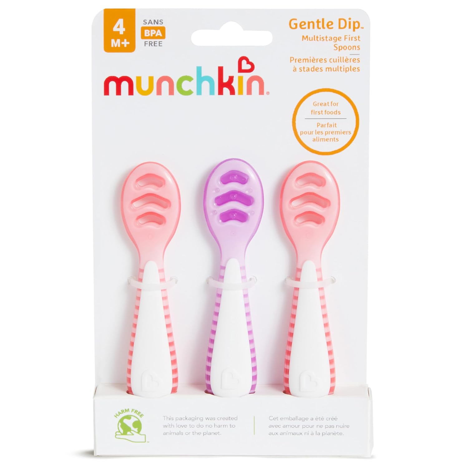Munchkin Gentle Dip Spoon Stay Put Suction Bowl Set 3 Packs