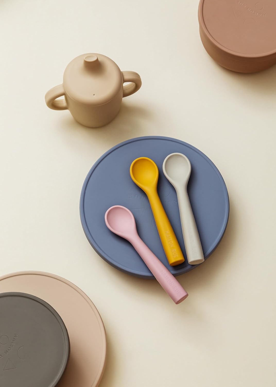 Maison Rue Modern Design For Families - Bobbi Silicone Baby Feeding Spoon Rose