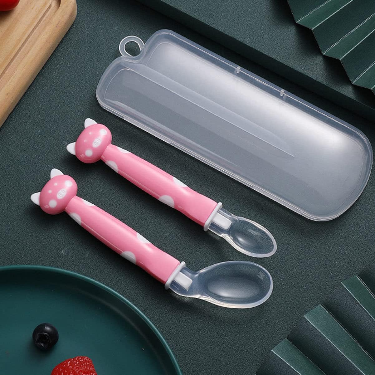Safe Durable Cartoon Silicone Spoons for Kids