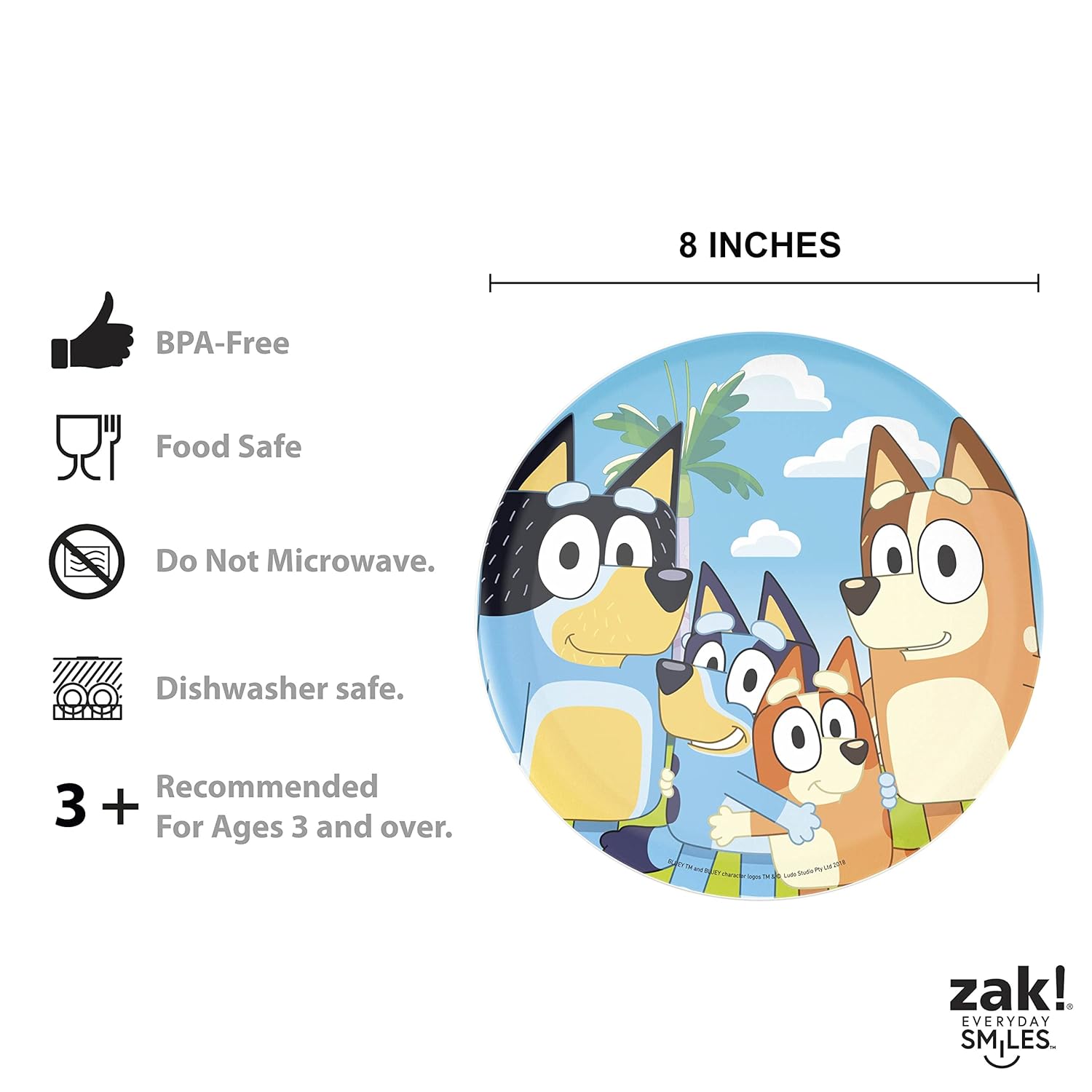 5-Piece Zak Dinnerware Set Bluey