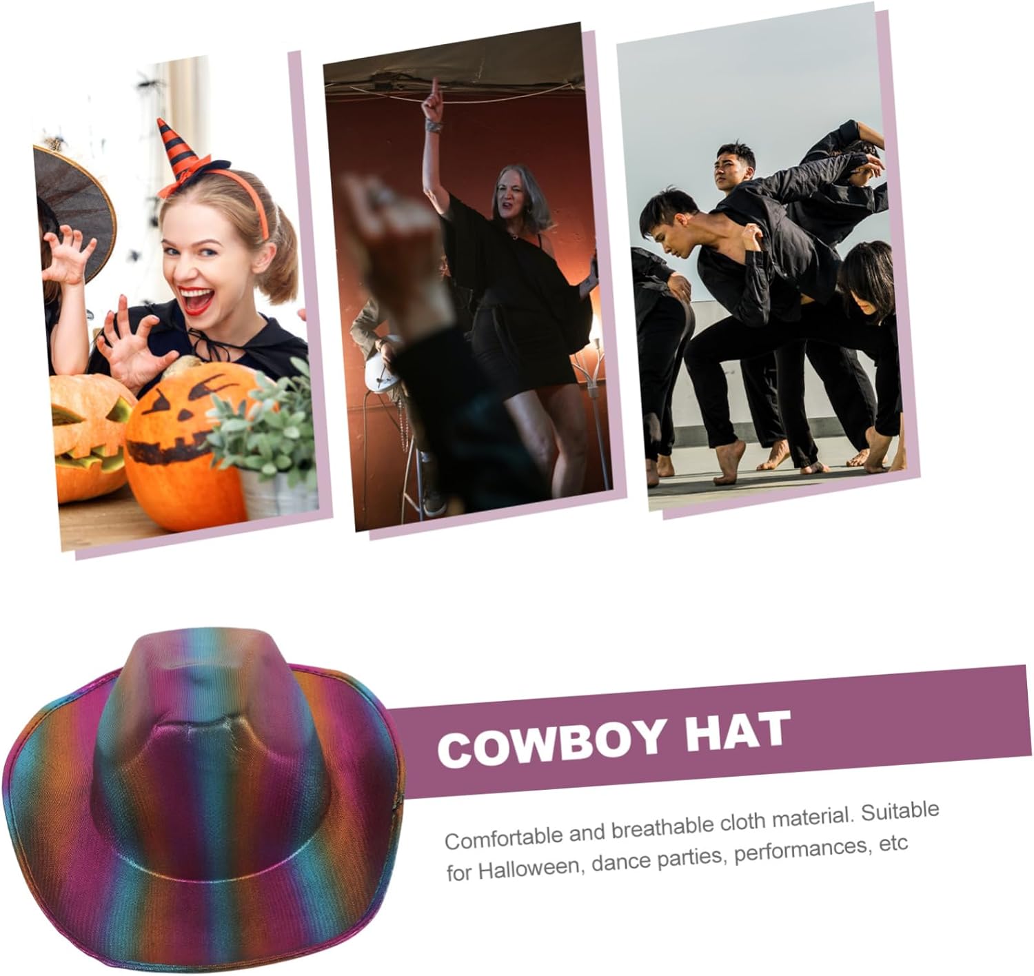 Sparkling Cowboy Hat LED Lighting Reusable and Durable
