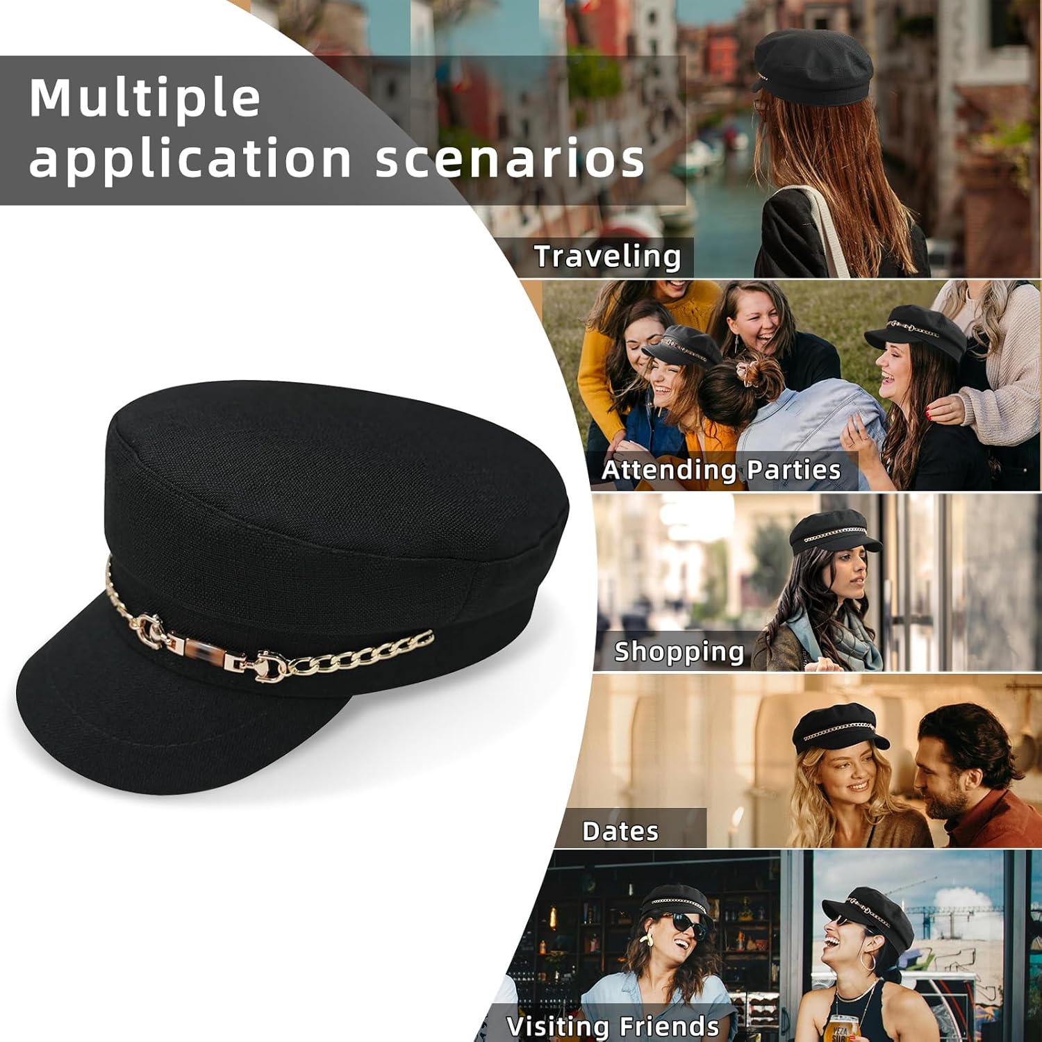 Mladahat Adjustable Newsboy Cap for Women Modern and Stylish