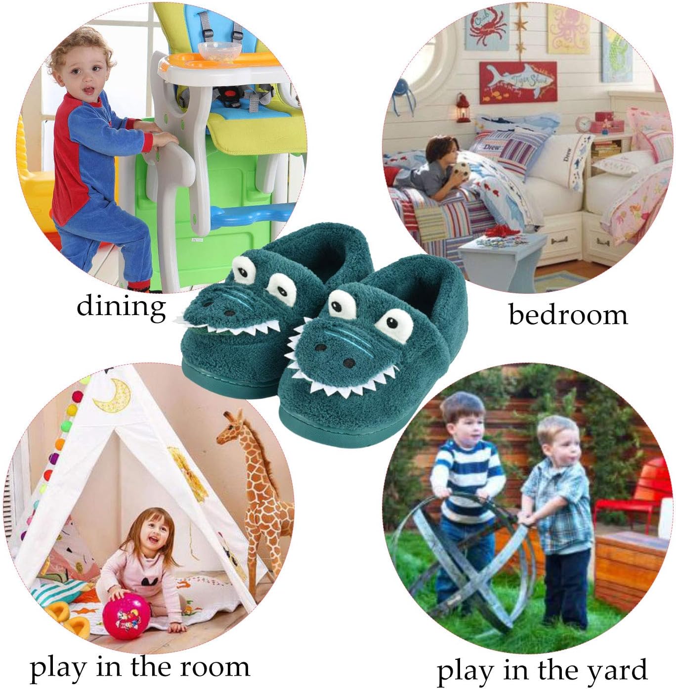 Comfortable Dinosaur Slippers for Boys Girls