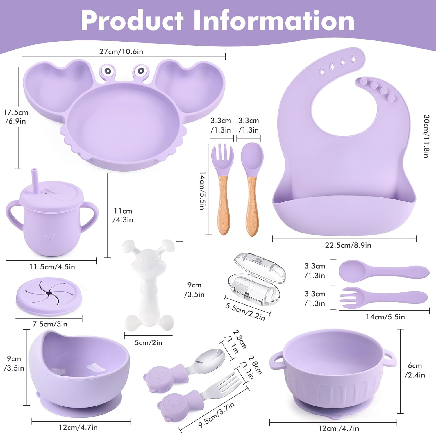Perfect Silicone Baby Feeding Set 15PCS