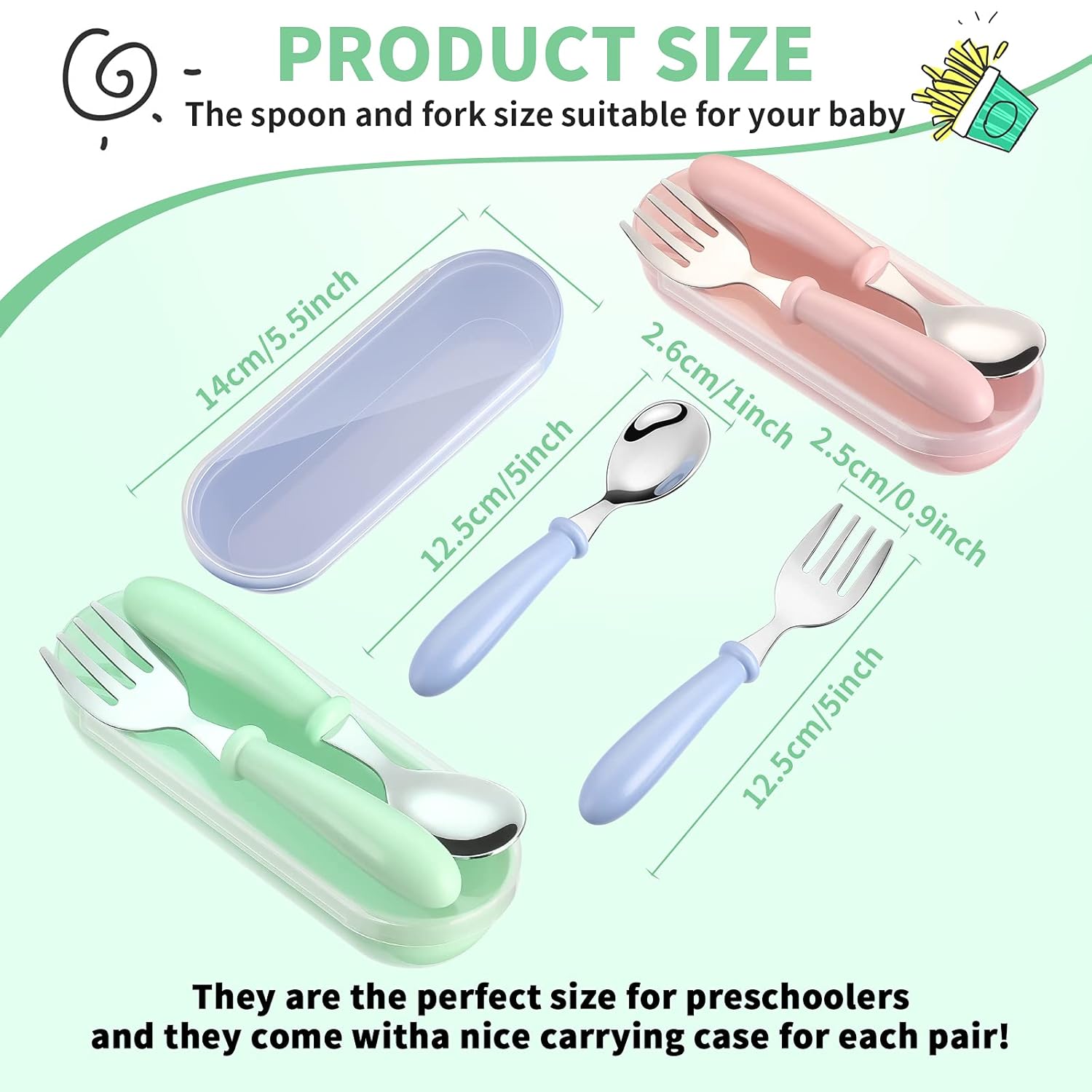 Safe Durable Toddler Utensils Set