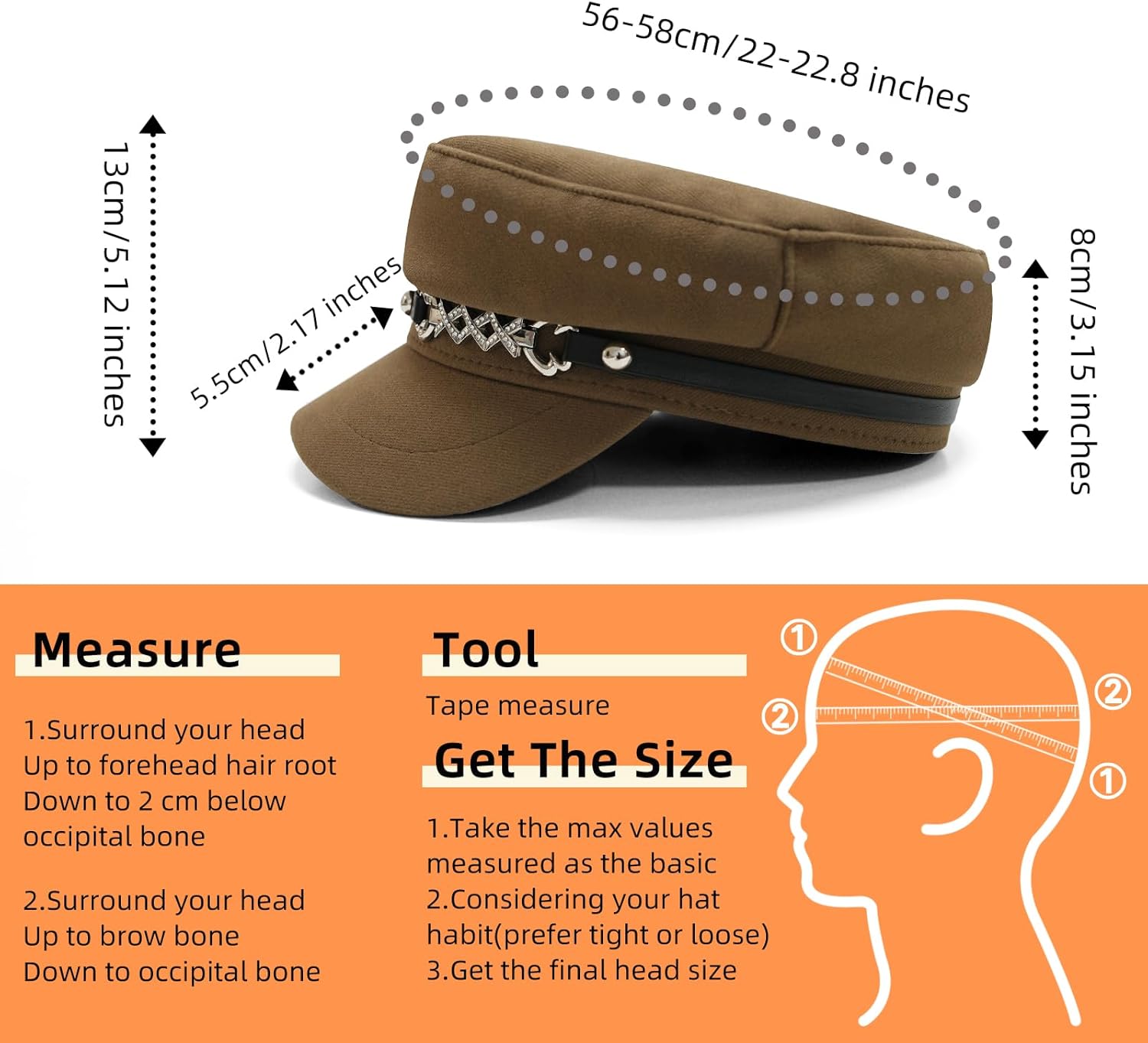 Adjustable Newsboy Hat for Women Fashion Cap