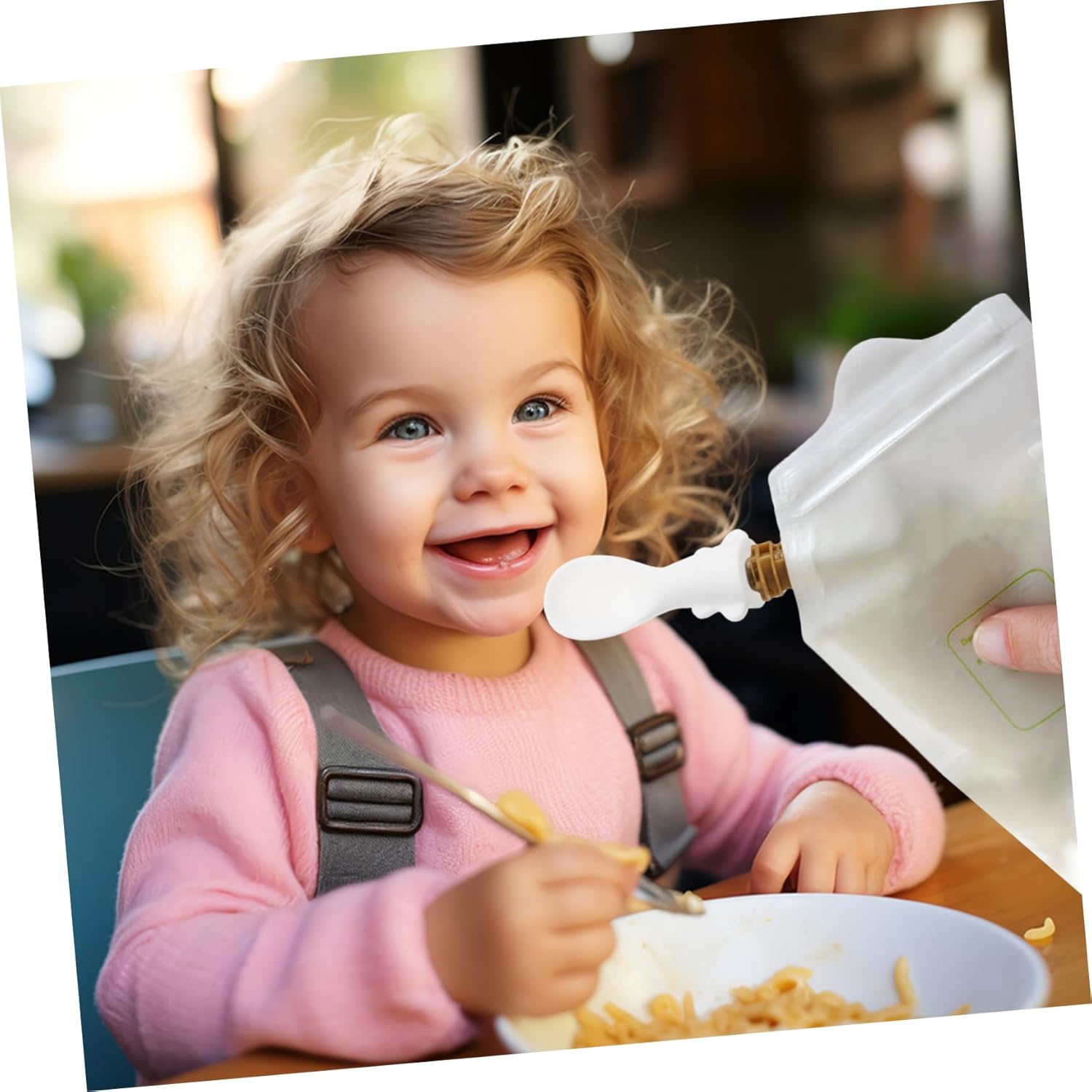 4-Pack Silicone Food Pouch Spoons for Babies