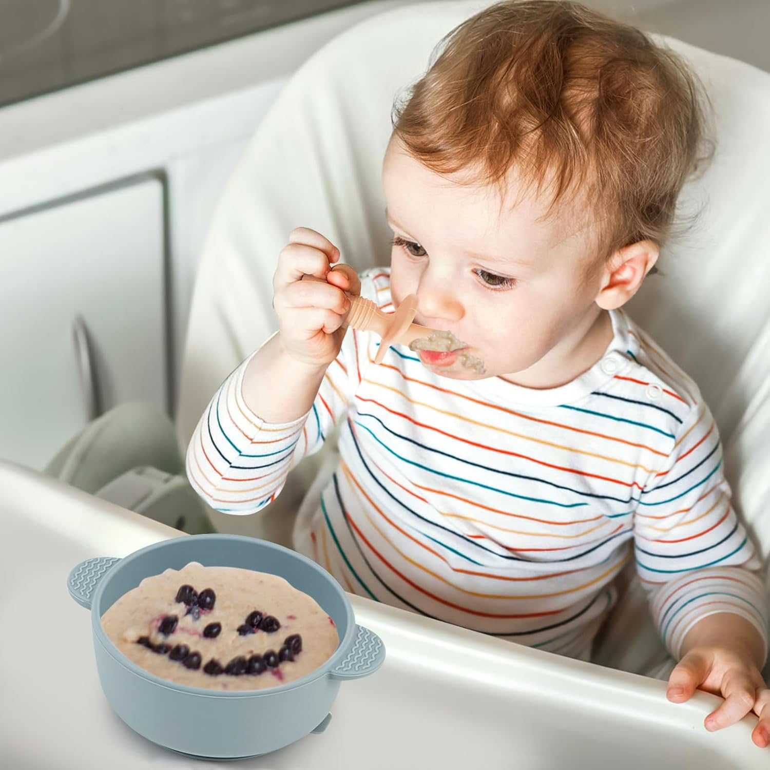 Baby Essentials 6-Piece Silicone Spoons Forks for Toddler Weaning
