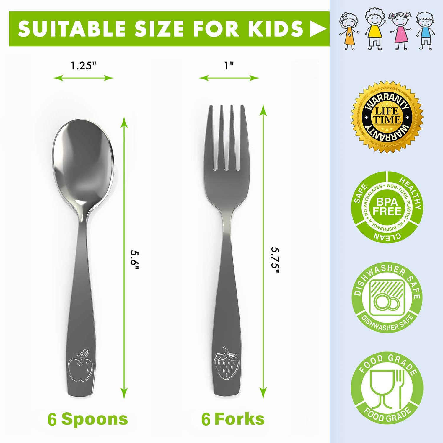 Kids Silverware Set for Safe and Fun Feeding