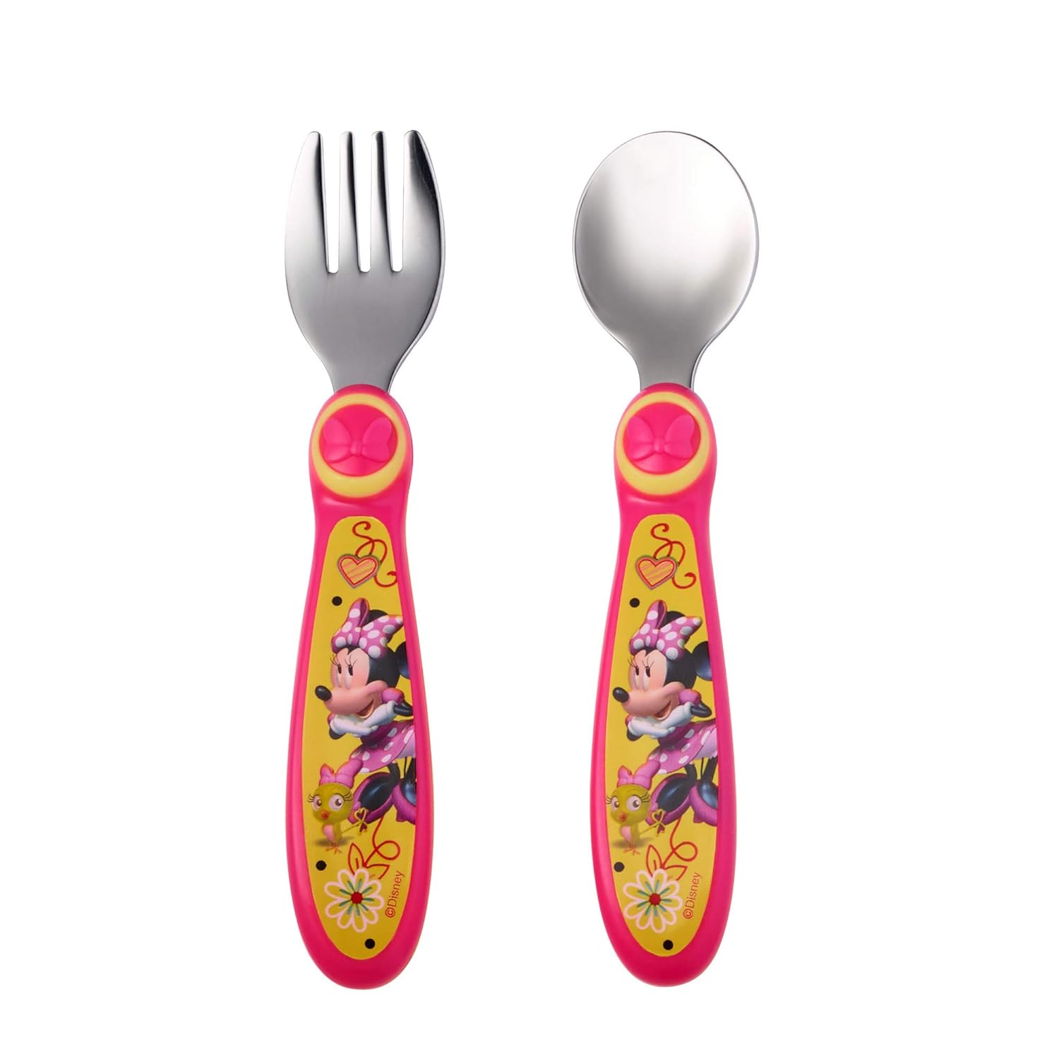 Perfectly Balanced Baby Flatware Set with Minnie Mouse Design for Little Ones