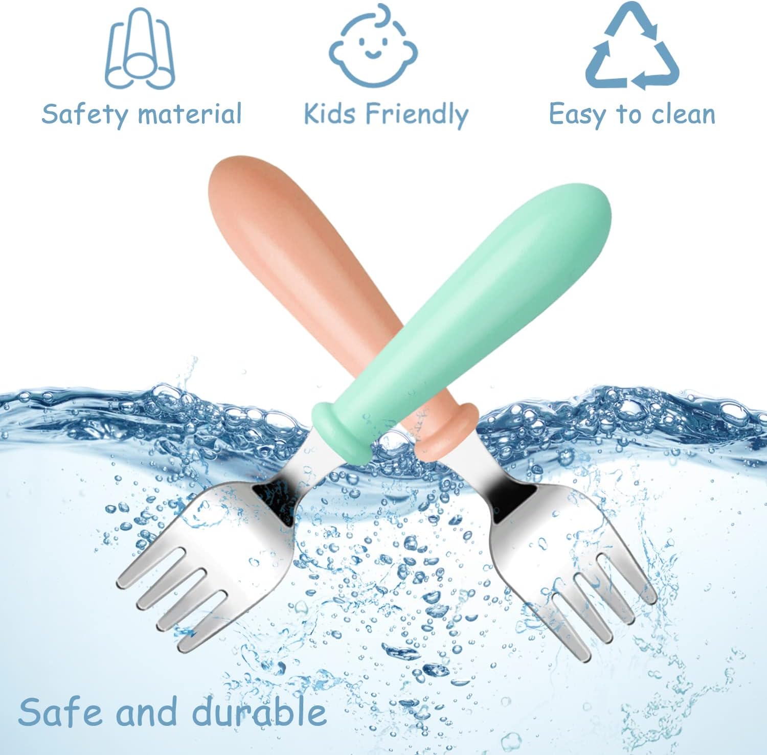 Pimoys Safe Toddler Forks for Babies