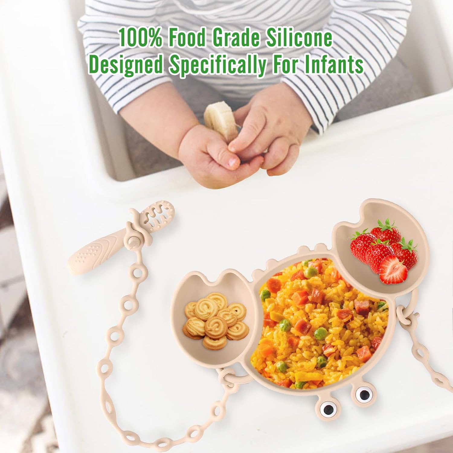 8-Piece Flatware Set for Baby Self-Feeding