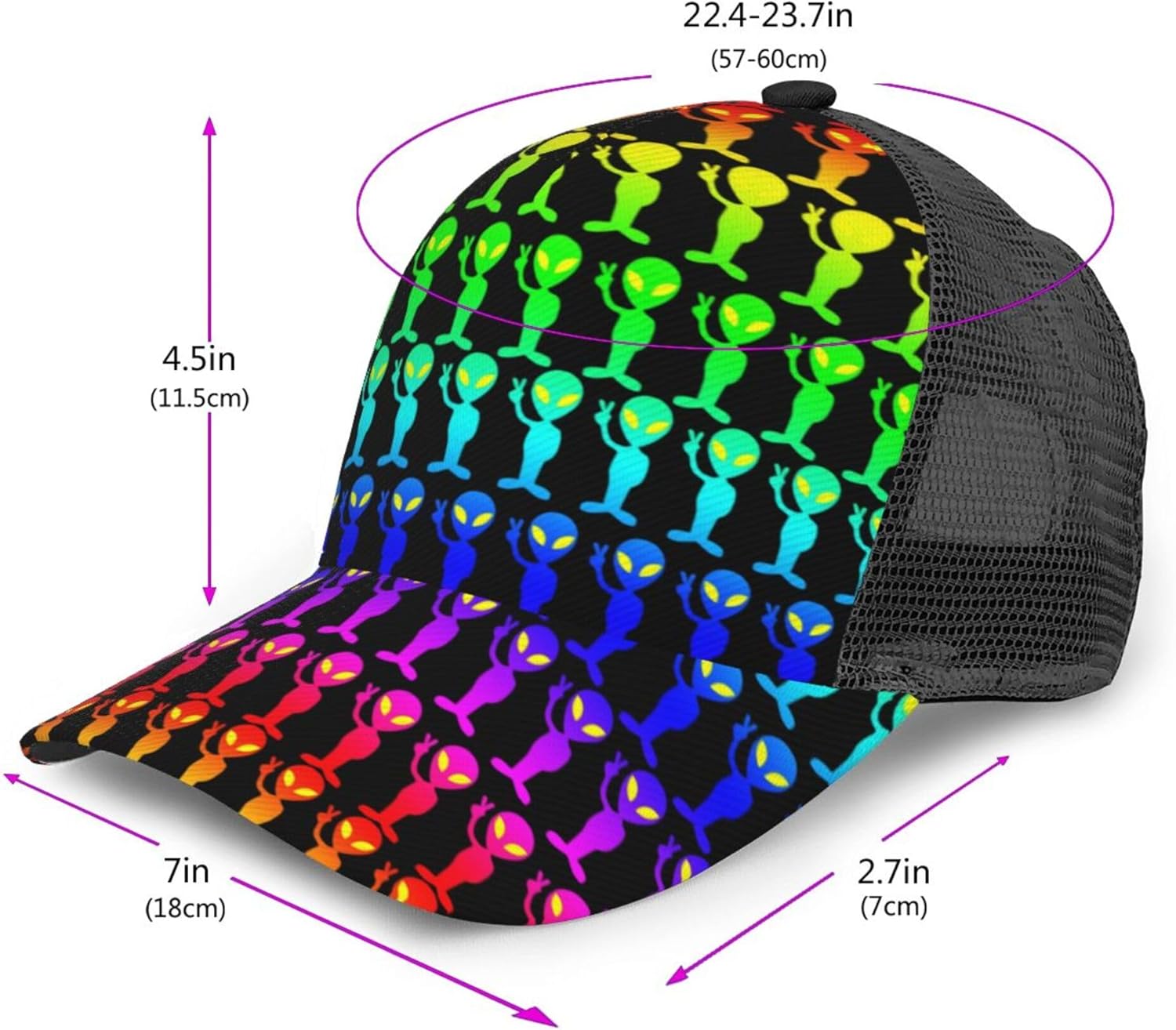 JZDACH Men Women Baseball Cap High-Fashion Snapback Trucker Hat Camo Dad Gift