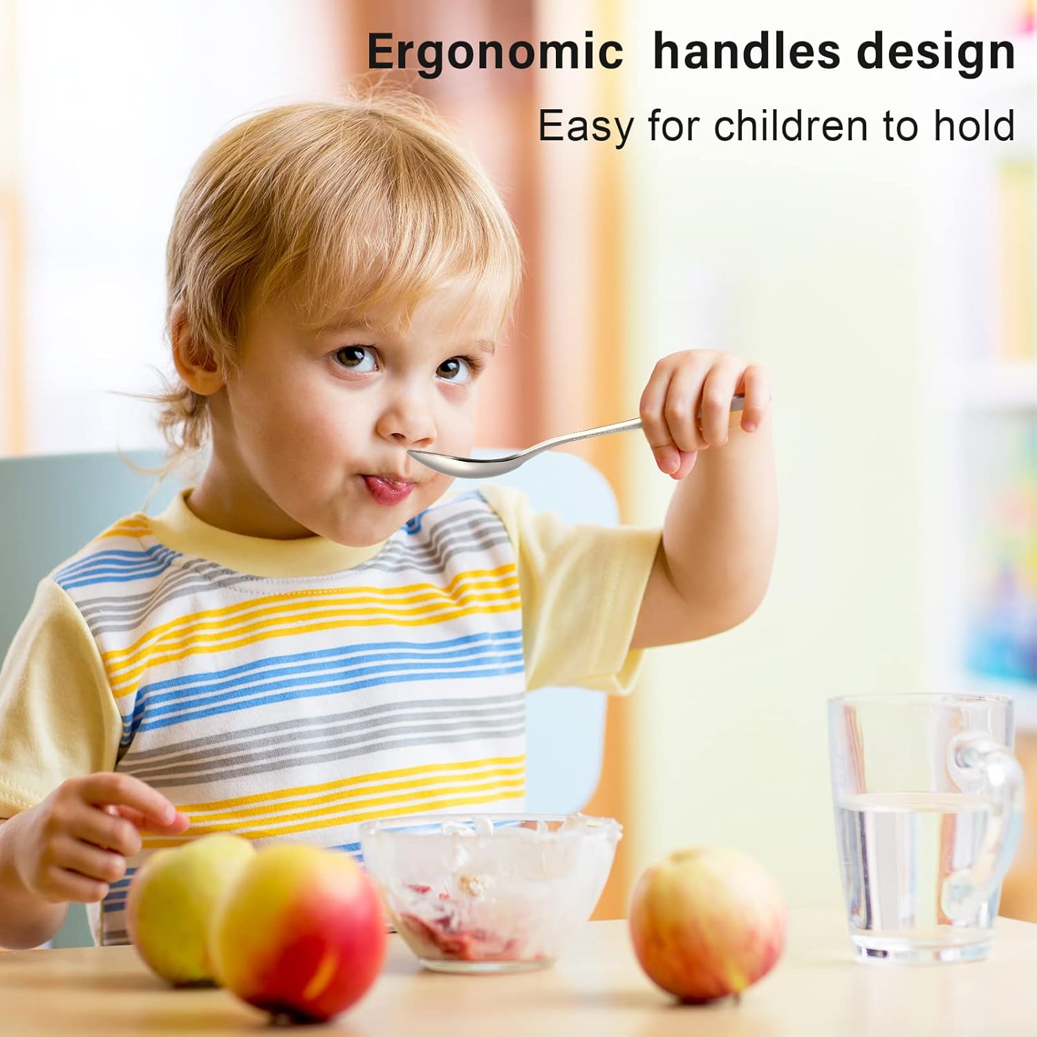 Sturdy Stainless Steel Flatware Set for Toddlers