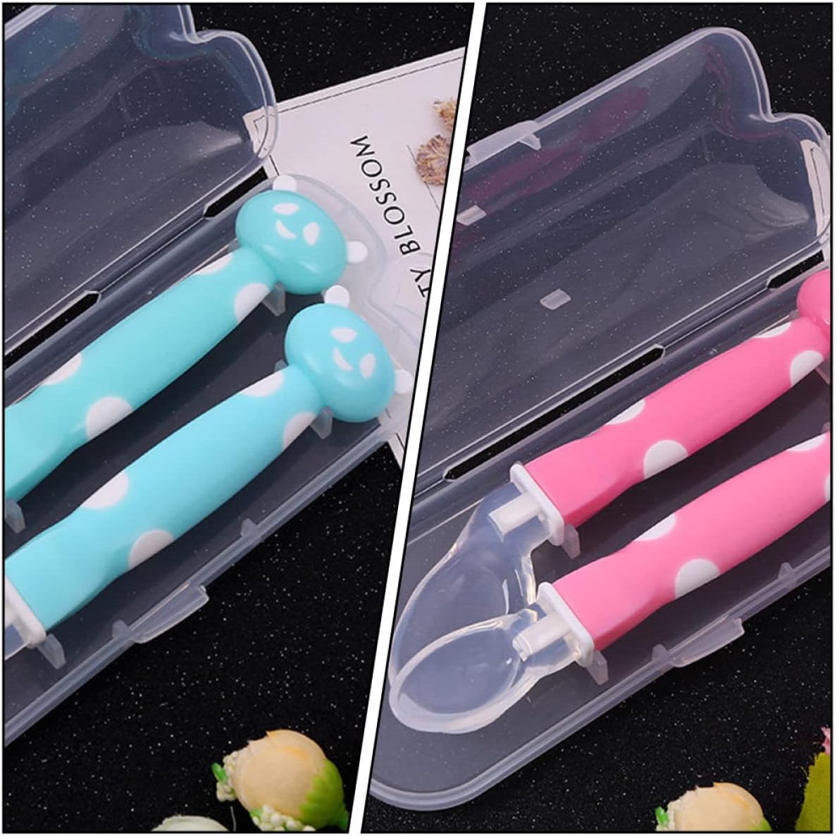 Safe Durable Cartoon Silicone Spoons for Kids