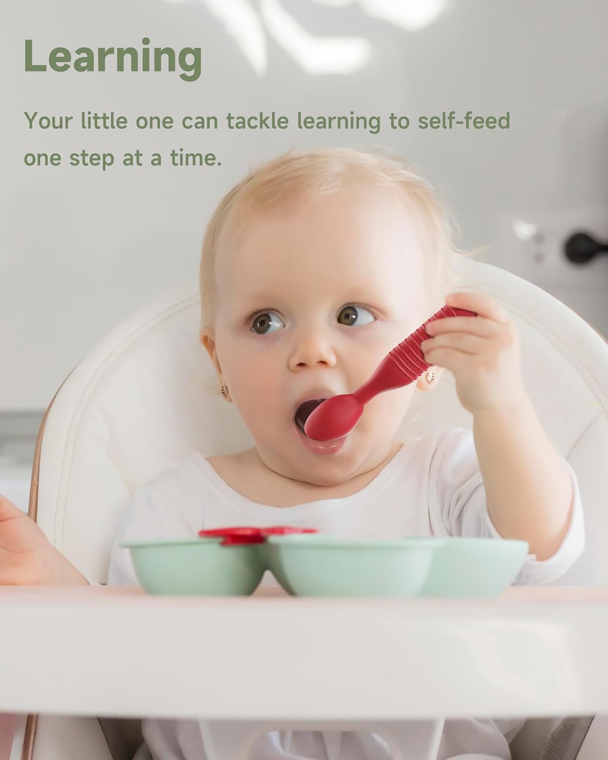 4-Piece Baby Spoons for Toddler Self-Feeding