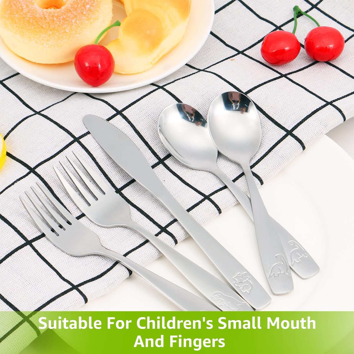 Stainless Steel Dinosaur Kids Flatware Set