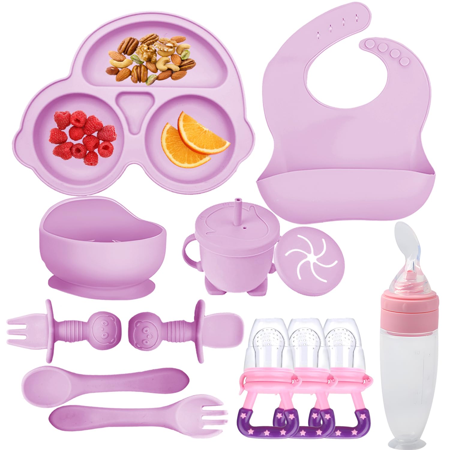 Silicone Baby Feeding Set - Durable ventilation for 3 months