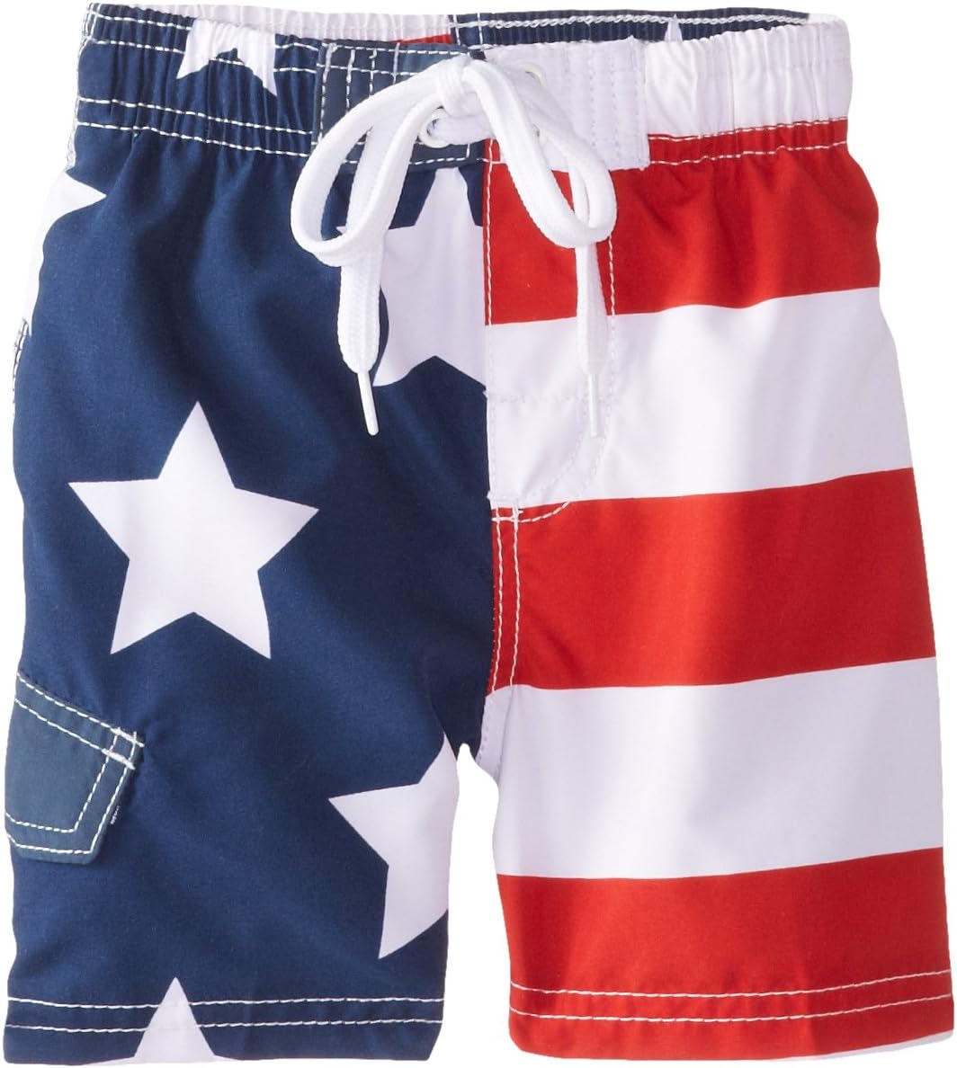 Kanu Surf Patriot Boys Swim Trunks with UPF 50 Sun Protection
