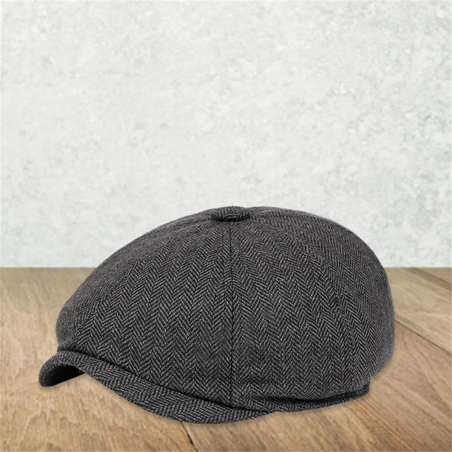 8-Panel Peaky Tweed Newsboy Hat for Men Women