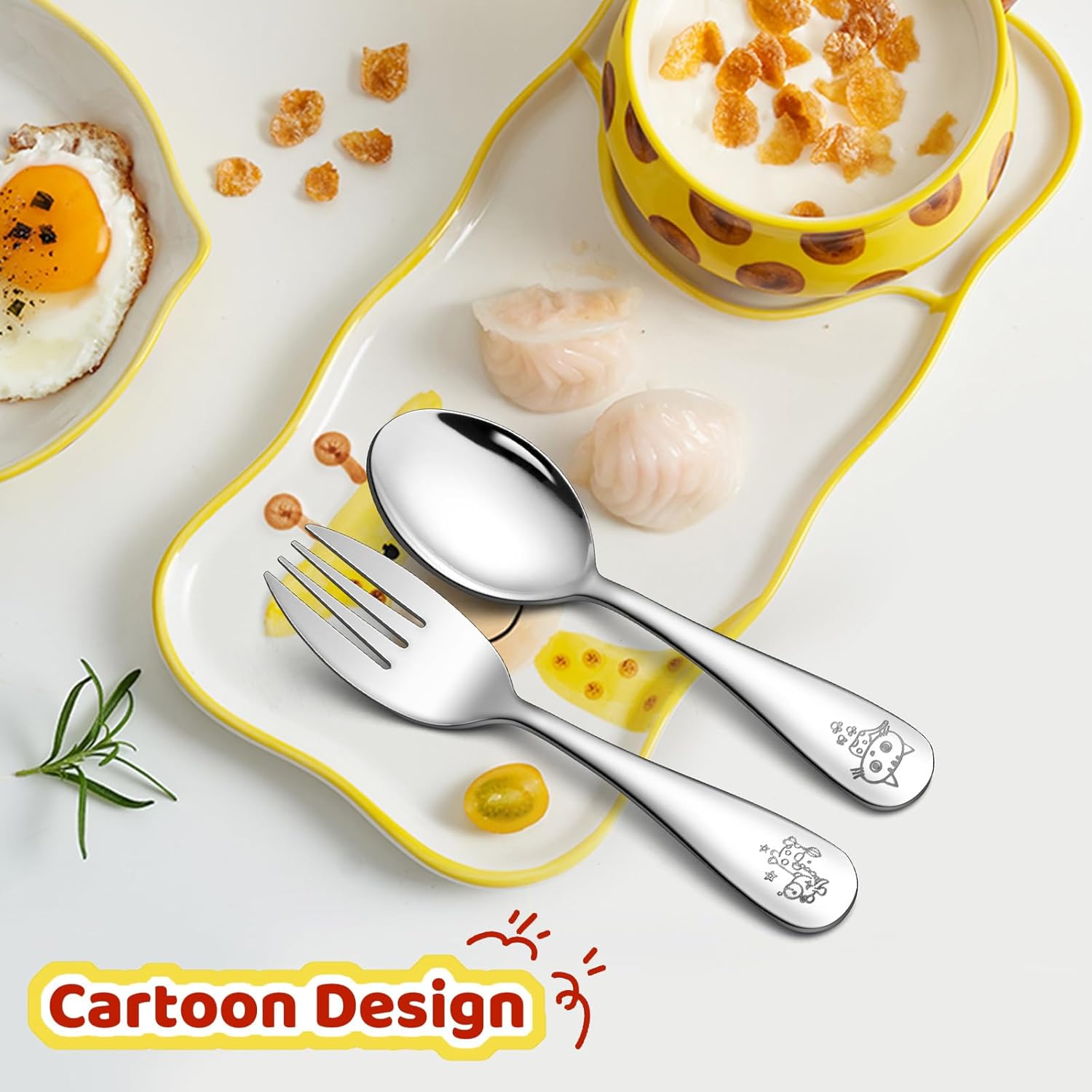 LIANYU Toddler Utensils Set