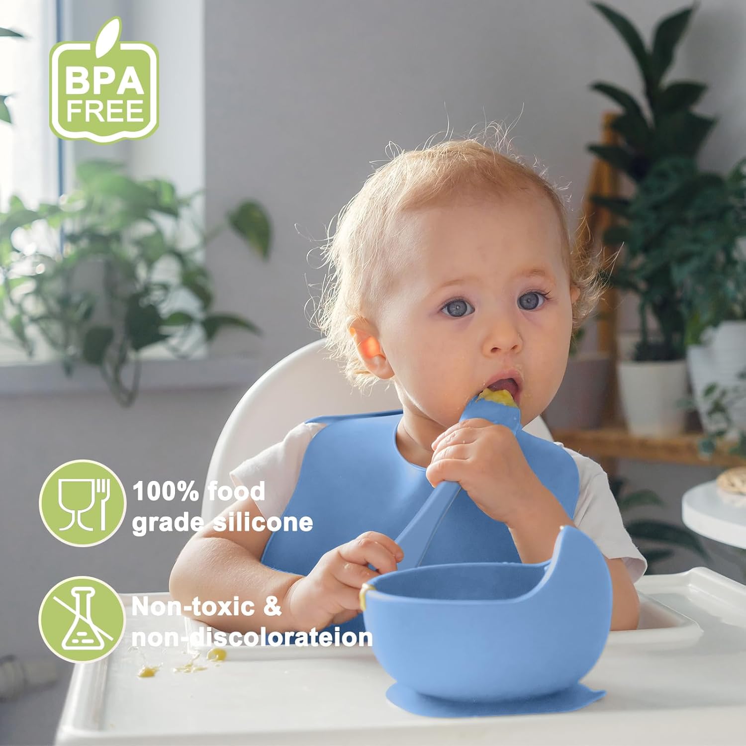 Munlinder Silicone Baby Feeding Set Perfect for Transitioning to Solid Food