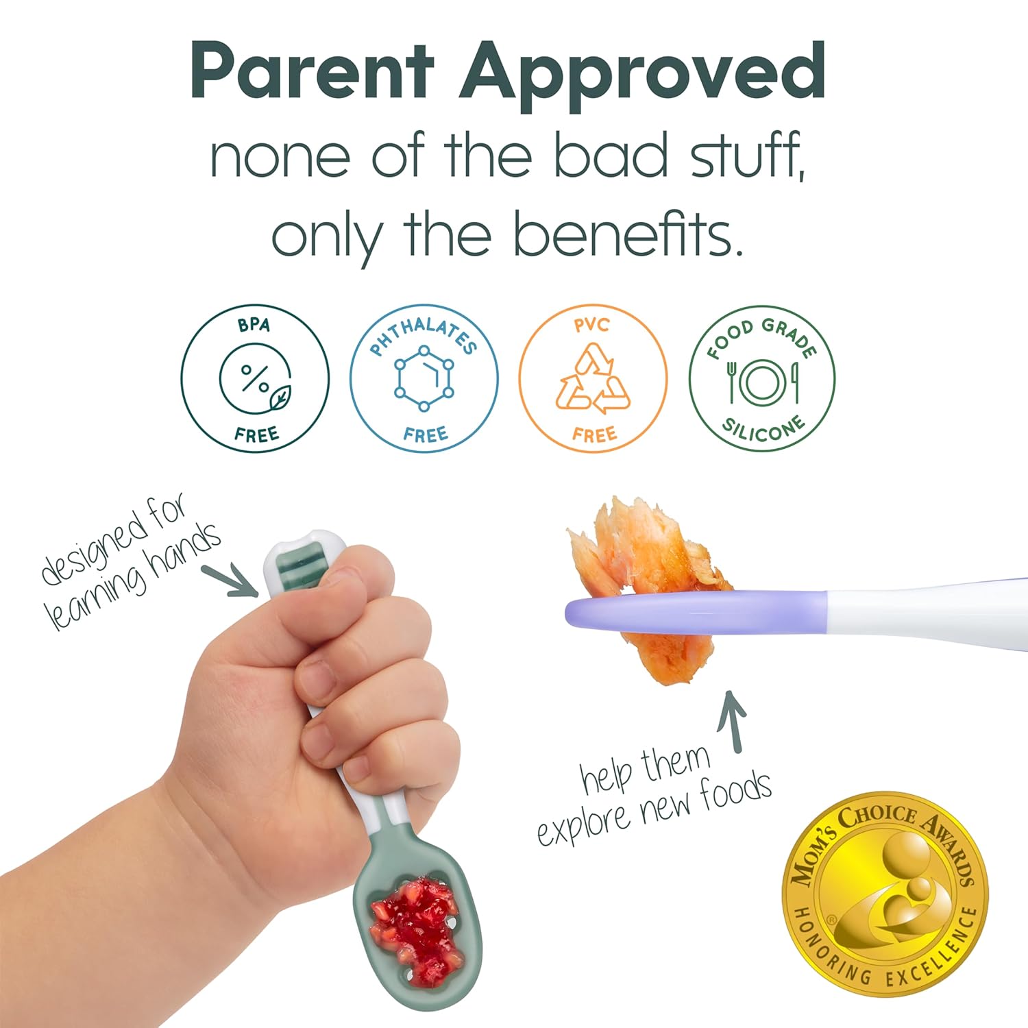 NumNum Baby Spoons Set Self-Feeding for 6 Month-olds