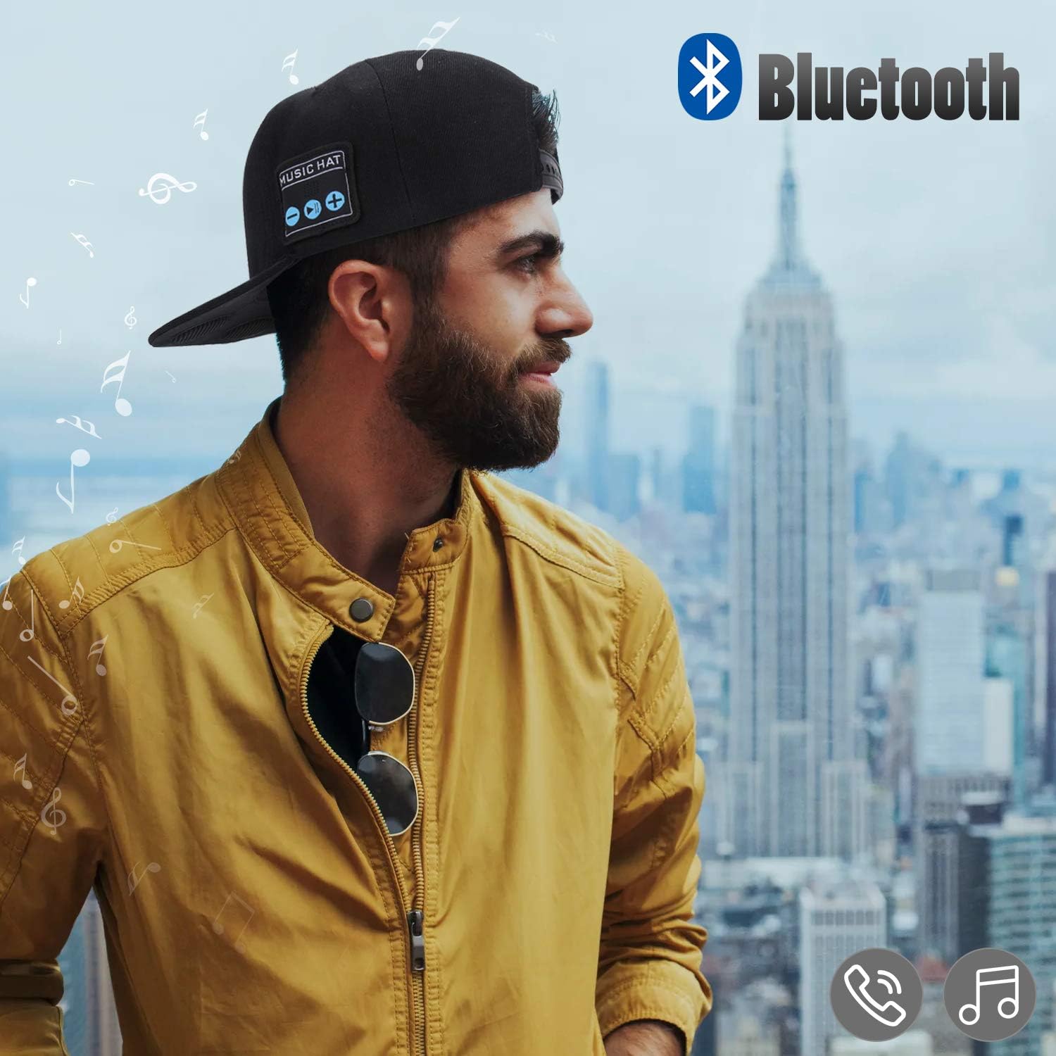 EDYELL Adjustable Bluetooth Hat