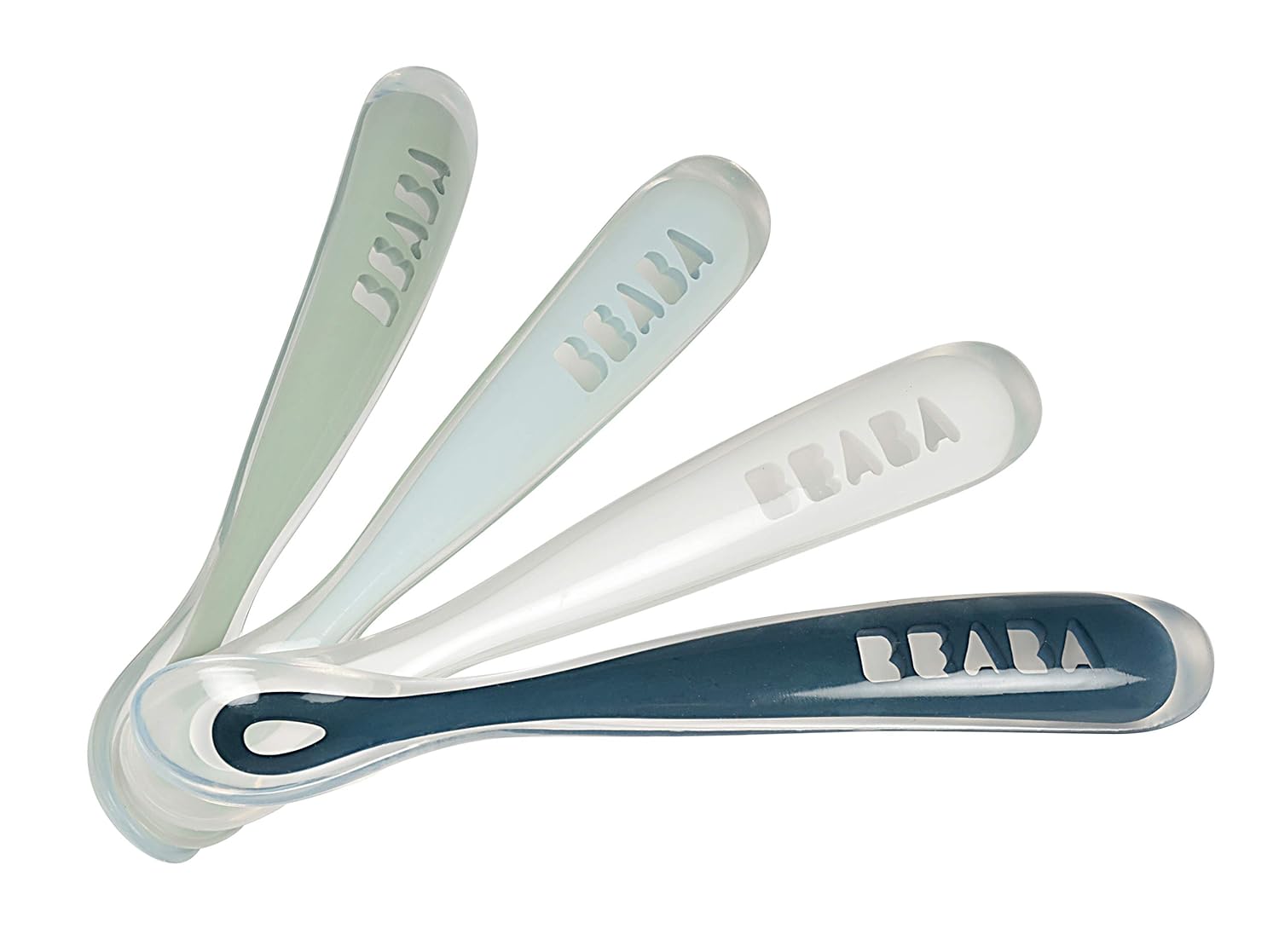 BEABA Babys First Foods Set - Safe Silicone Baby Spoons for Introducing Solids