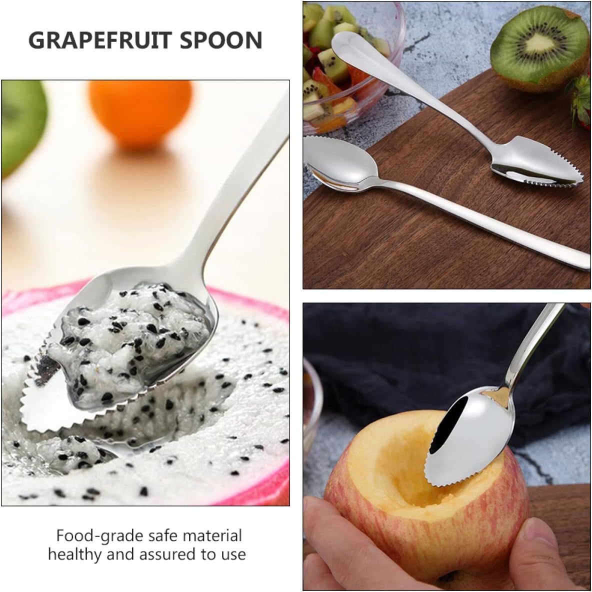 6pcs Stlss Steel Fruit Scraper Set for Babies