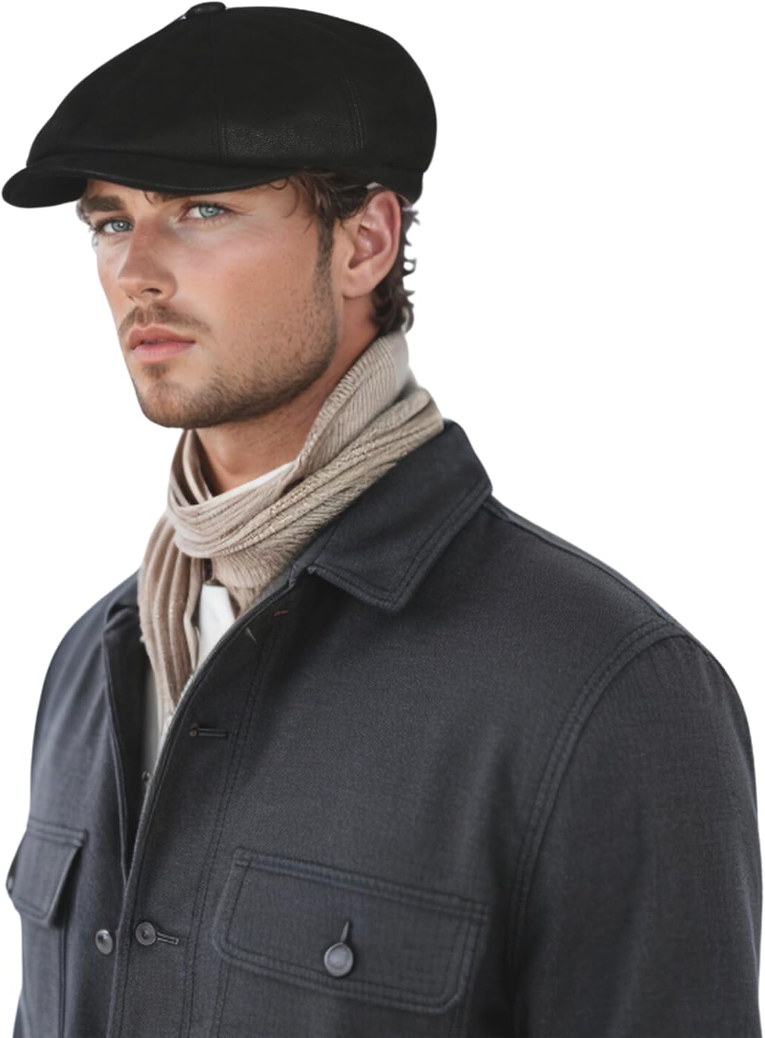 Leather Newsboy Caps