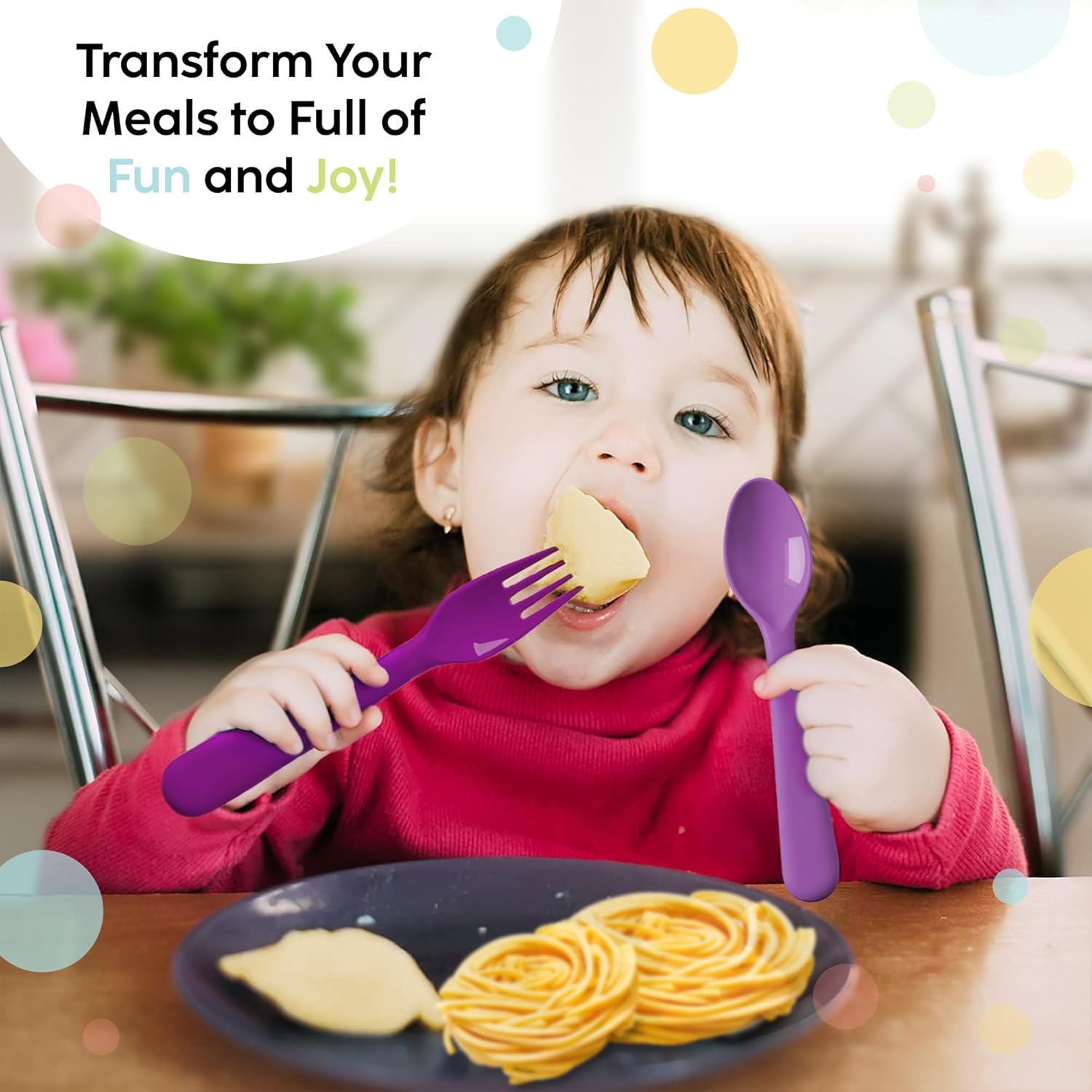 16-Piece Toddler Flatware Set - BPA-Free Dishwasher Safe