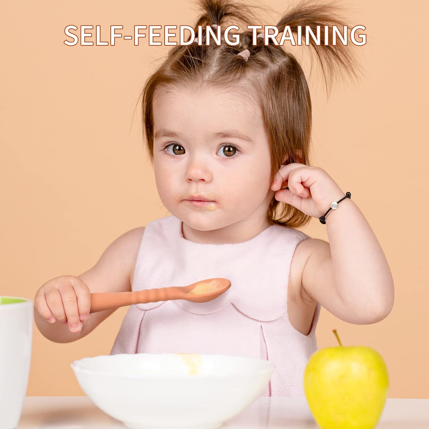 MEFAN Silicone Baby Feeding Spoon Set 6 Pack