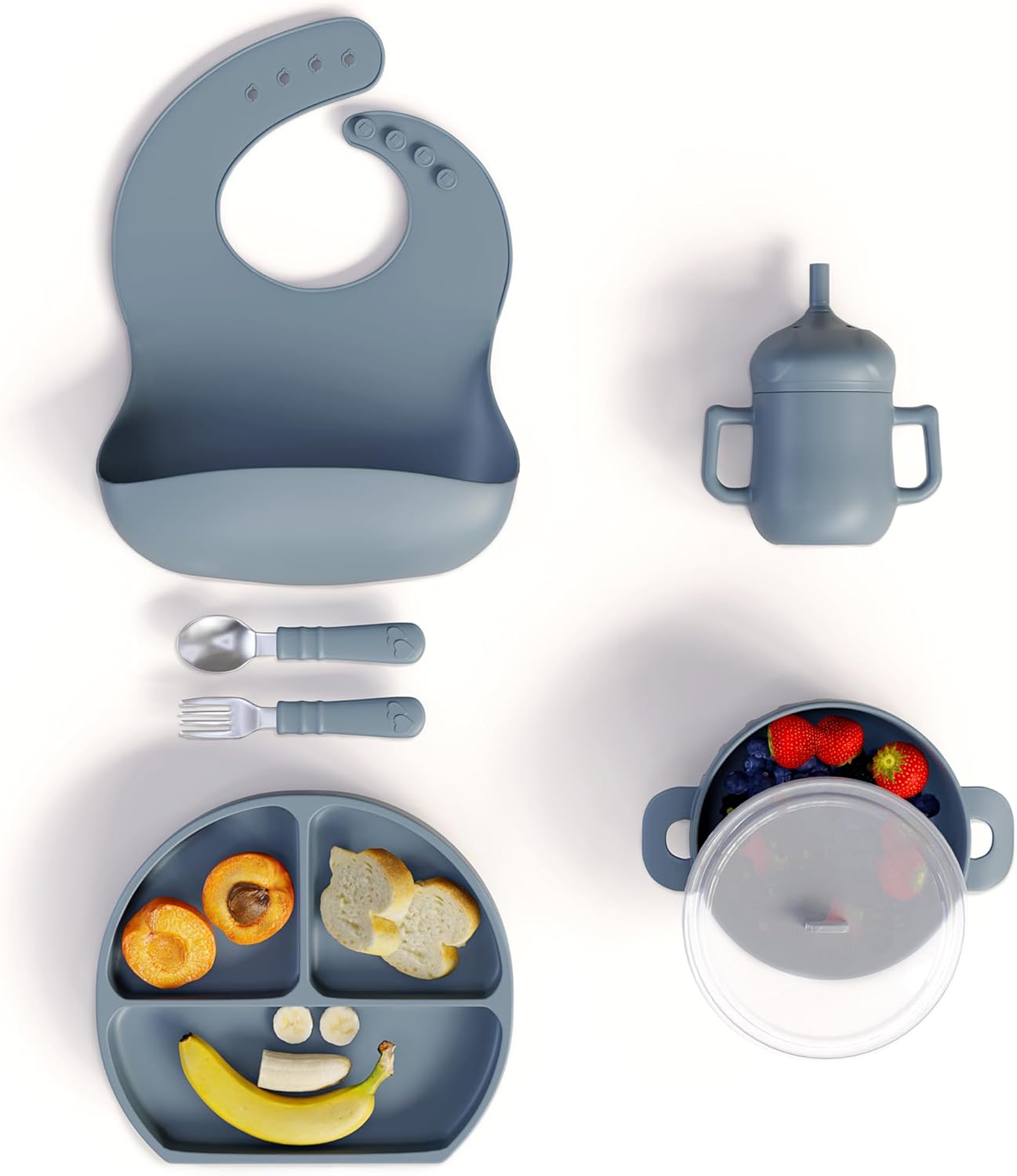 BPA-Free Silicone Baby Feeding Set - Complete for Weaning