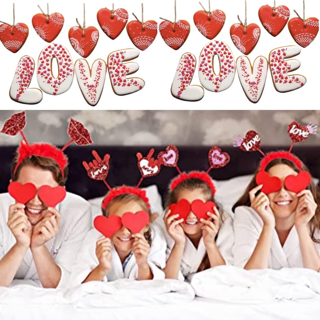 Adorably Red Heart Headband Valentines Day Wedding Party Accessory