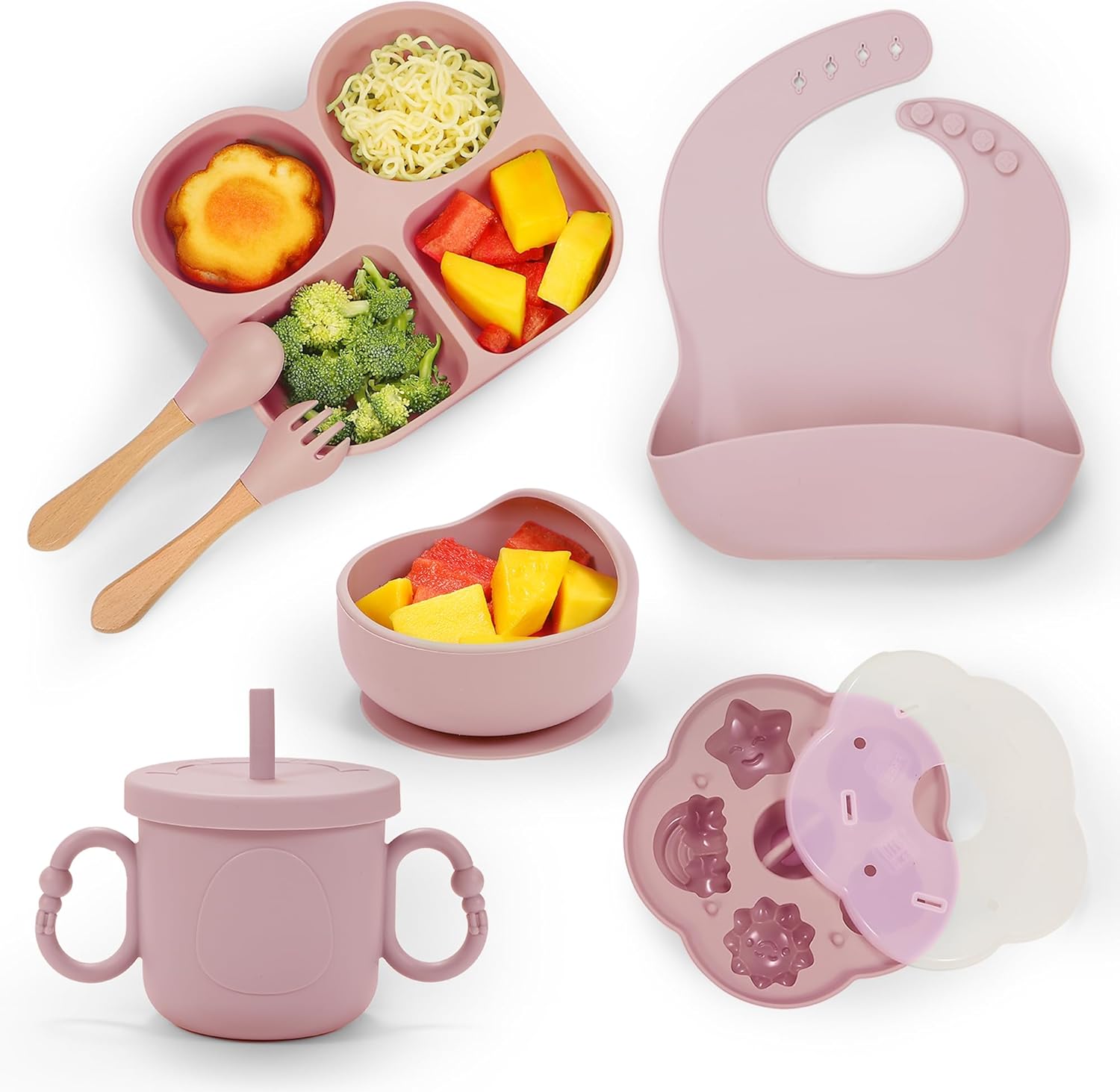 MIICASA Silicone Baby Feeding Set