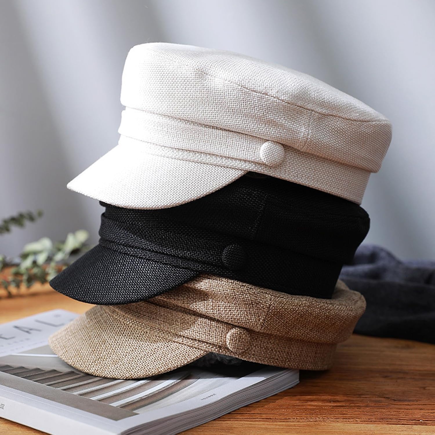 ZARSIO Womens Summer Newsboy Cap Visor Breathable Fashion Summer Hat