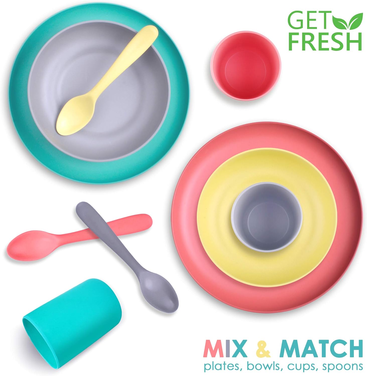 Reusable Bamboo Kids Spoons Set Eco-Friendly Baby Hands for Everyday Meals