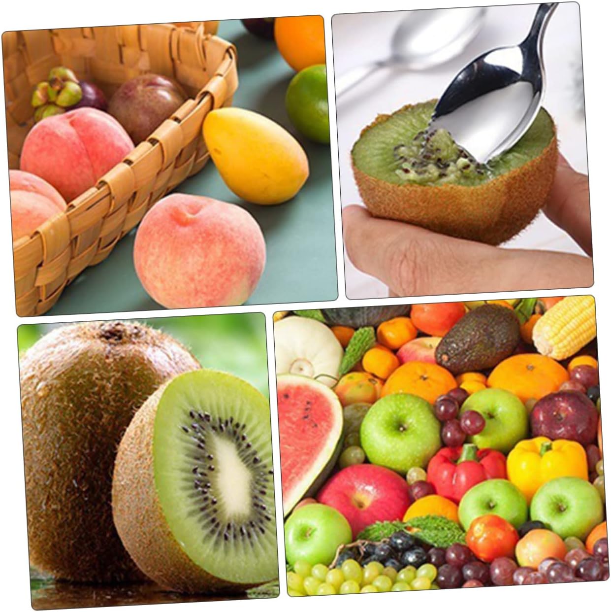 Sturdy 6-Piece Training Spoons Safe Durable for Fruit Food Preparation