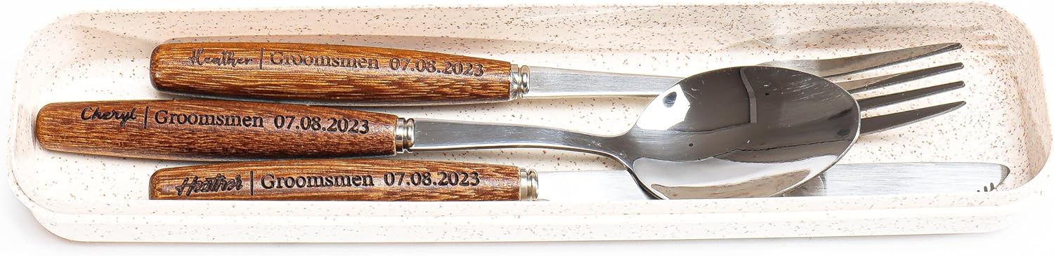 Compact Personalized Flatware Set