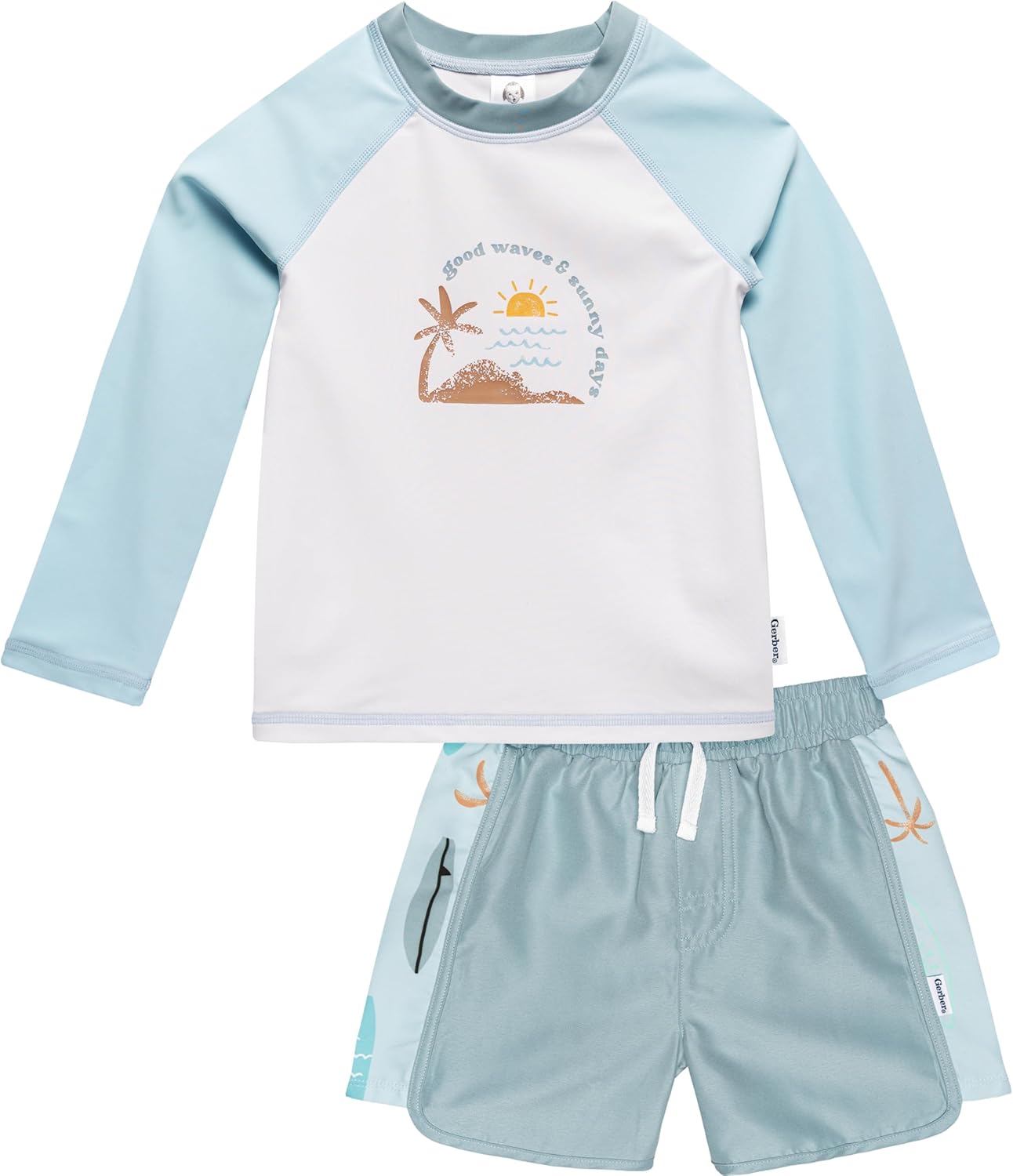 Effortlessly Swim Smart Gerber Toddler RashGuard Set
