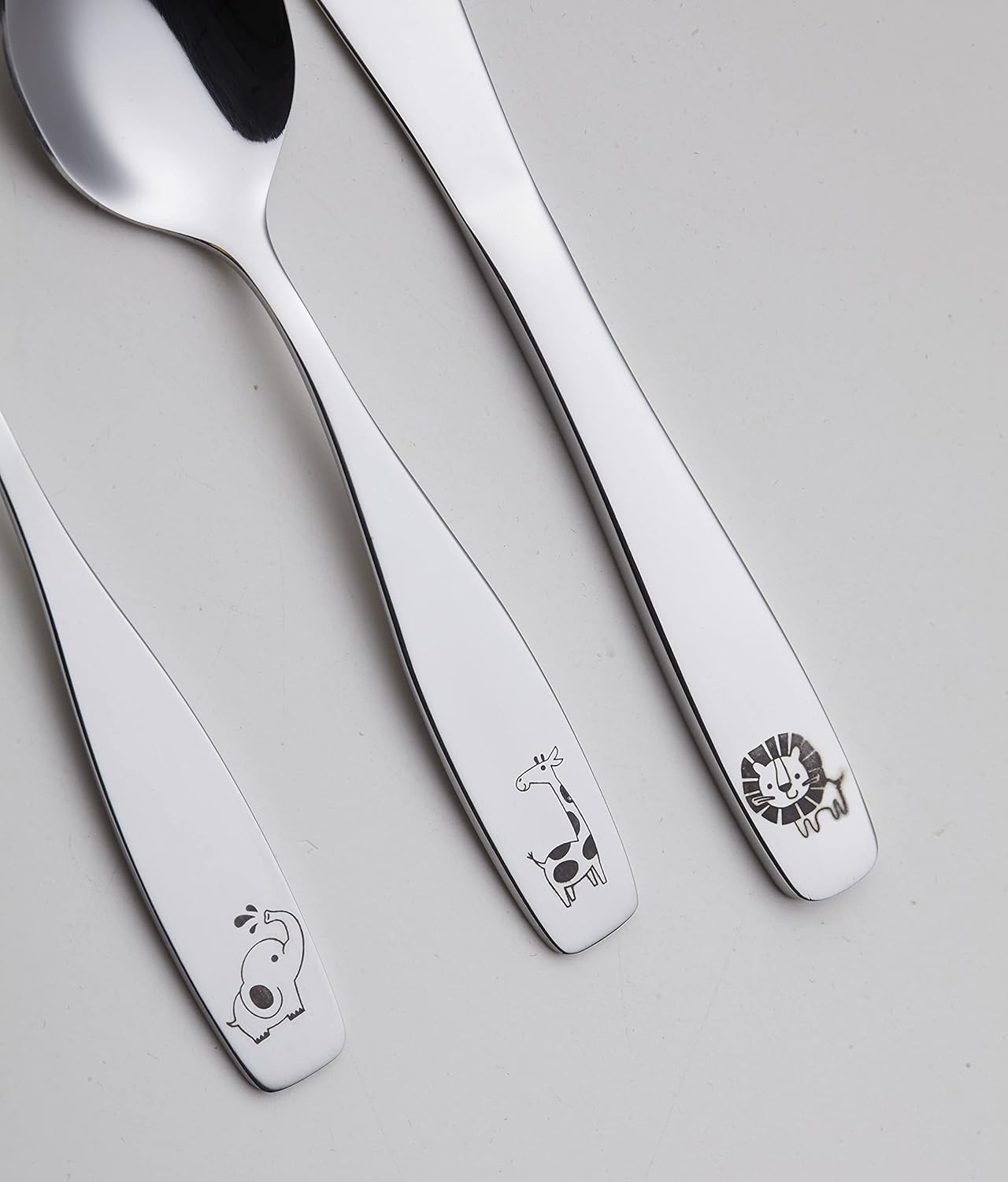 Exzact Kids Flatware 6pcs Safari Set - Dishwasher Safe