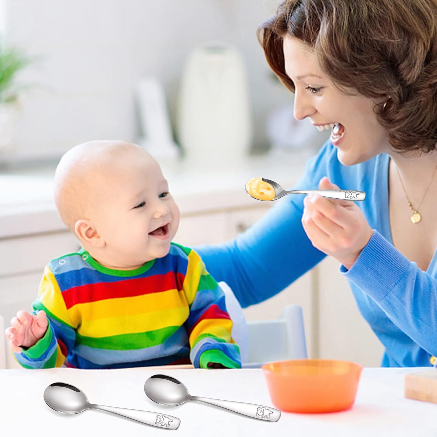 Pimoys 9 Piece Toddler Spoons Set