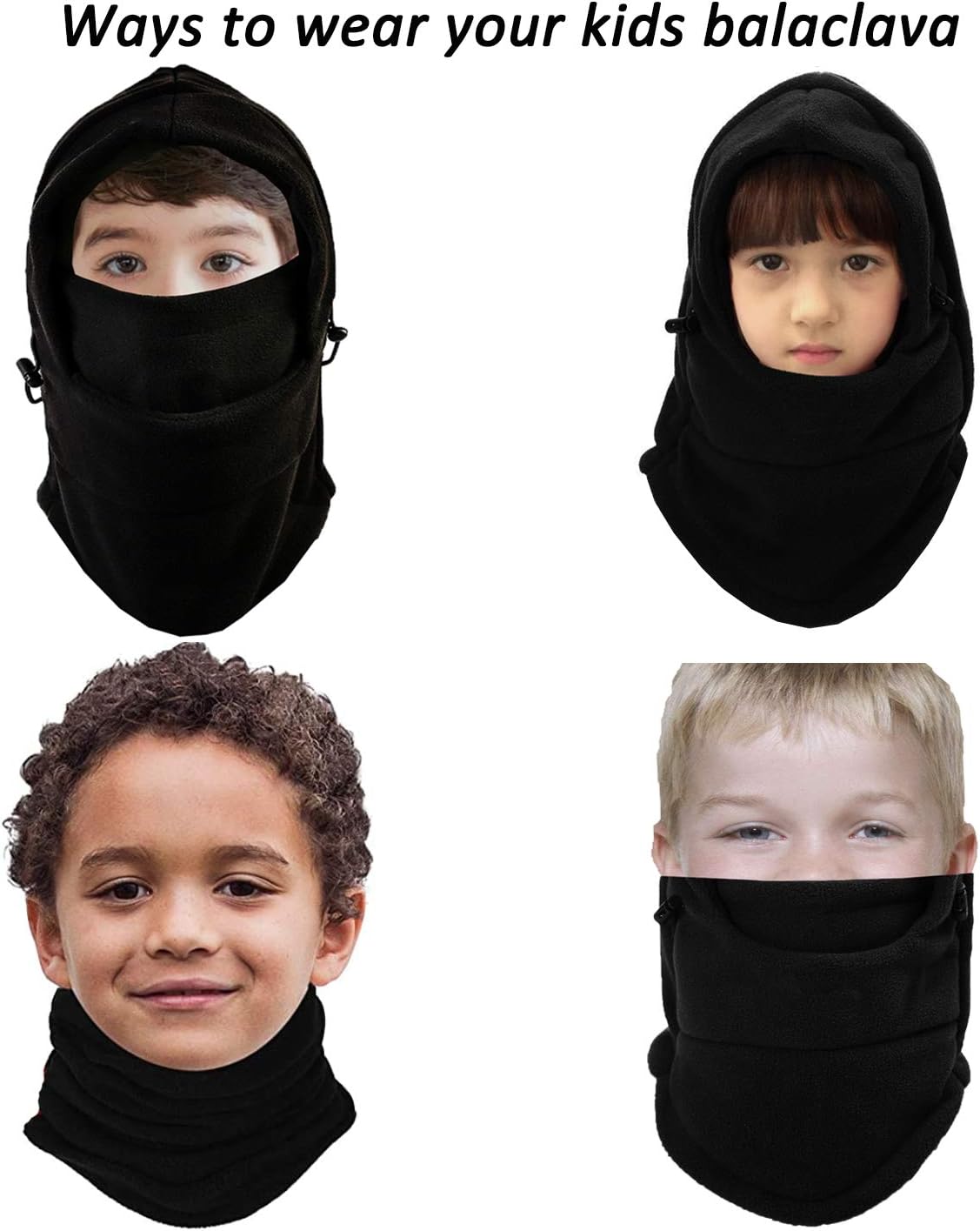 YQXCC Kids Winter Hats Balaclava Ski Mask Windproof Warm Adjustable Hat