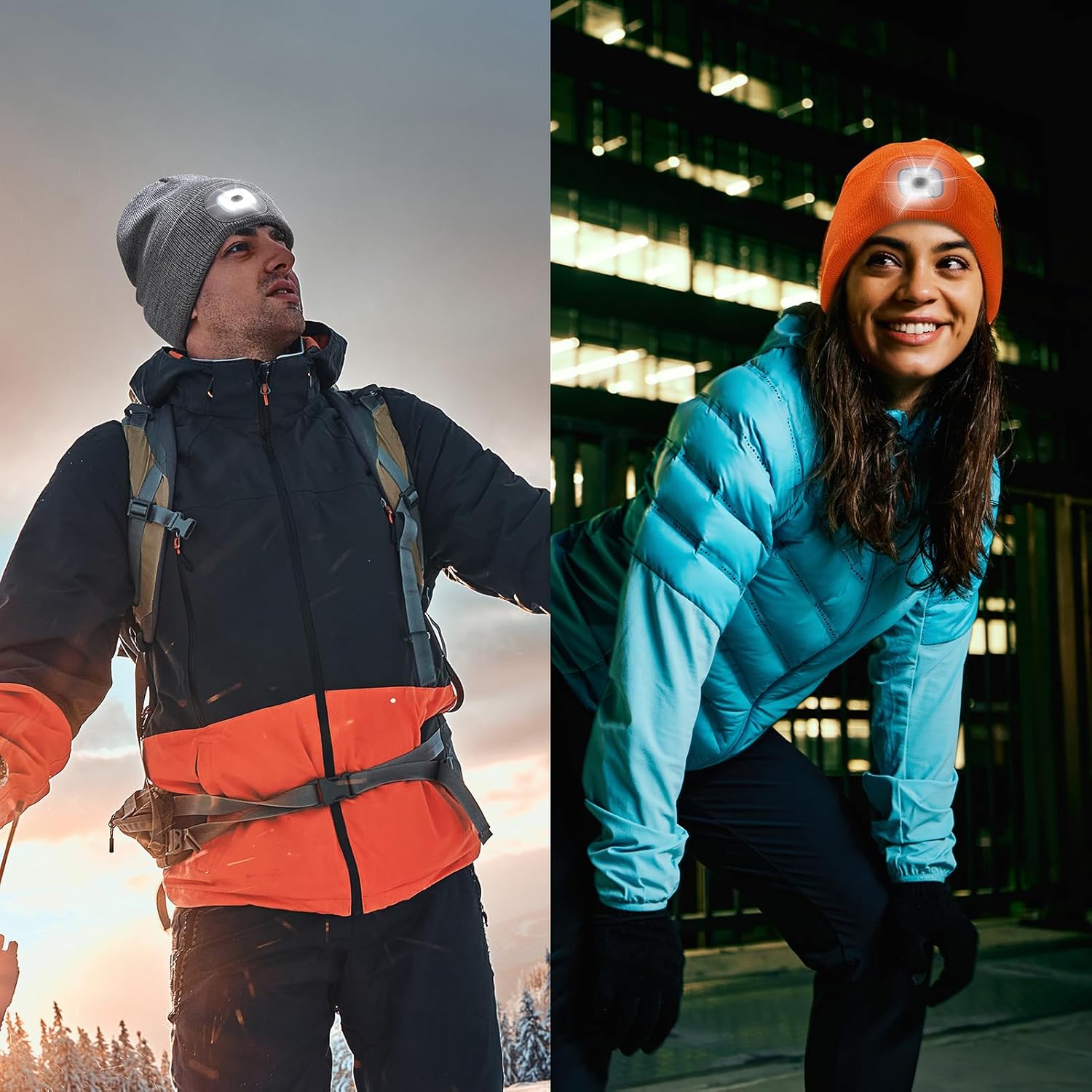 Etsfmoa Unisex LED Light Beanie Cap