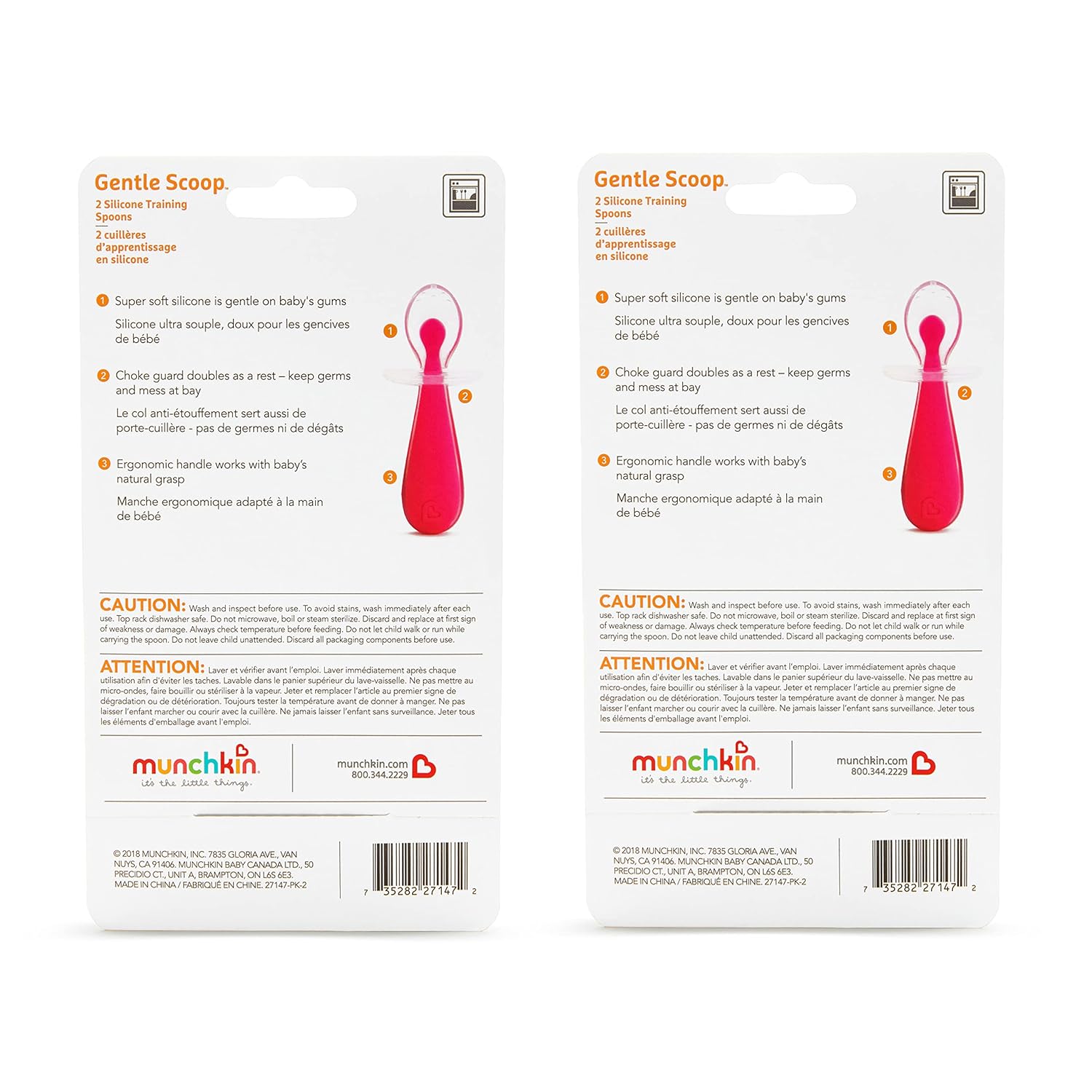 Munchkin Silicone Training Spoons with Choke Guard 4-Baby Set