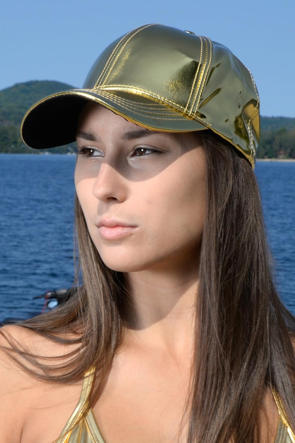 Gary Majdell Sport Womens Shiny Baseball Cap with Velcro Adjustable Strap